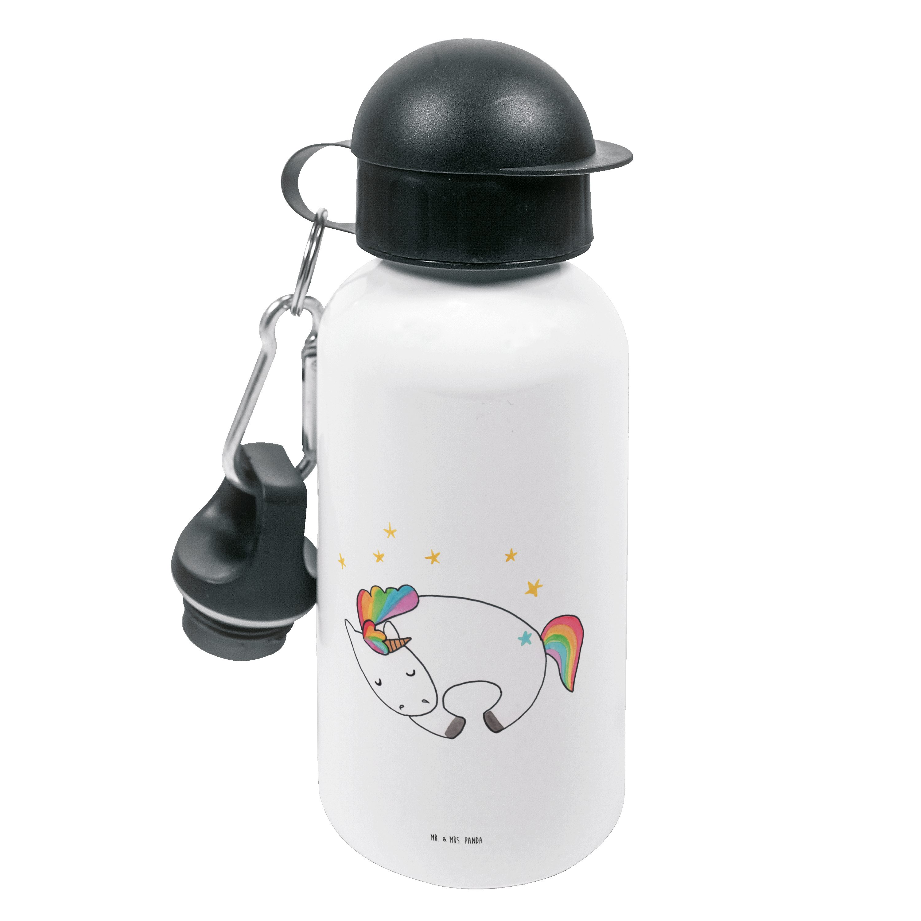 Mr. & Mrs. Panda Trinkflasche Einhorn Nacht - Weiß - Geschenk, Kindertrinkflasche, Einhorn Deko, Pe