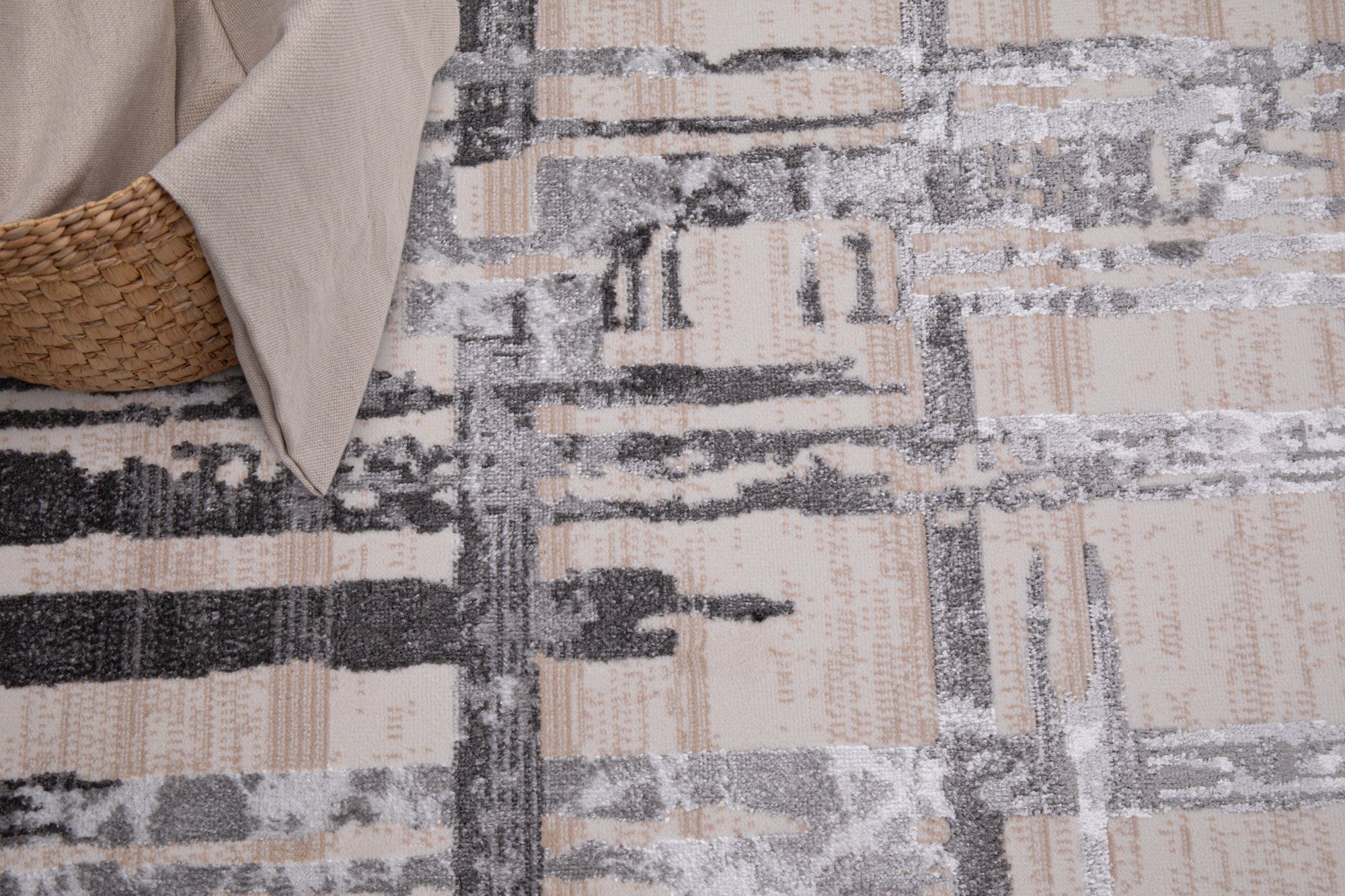 Tapiso Designteppich CRYSTAL, rechteckig, Höhe: 8 mm, Kurzflor mit Schimmereffekt, Wohnzimmer Schlafzimmer Esszimmer