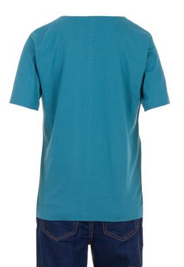 zeitlos T-Shirt zeitlos T-Shirt Kurzarm Rundhals Ausschnitt Steine Business-Look