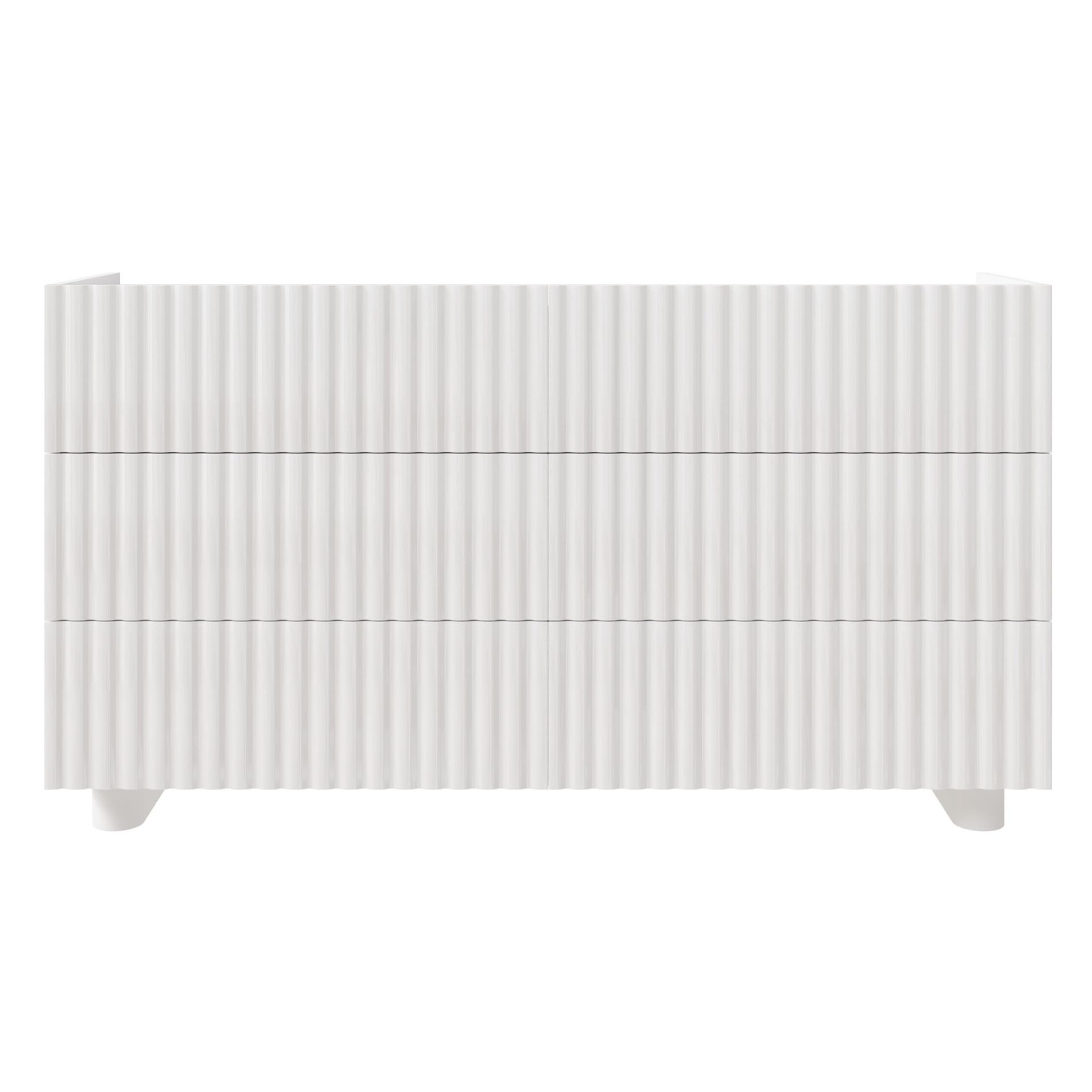 Selsey Kommode FIORRA, Doppelkommode mit 6 Schubladen, grifflose Fronten, Greige, 147 cm