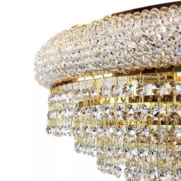 PGA-Lights Deckenleuchte Kristall Deckenleuchte Granada Gold Ø60cm gefertigt aus Kristallen