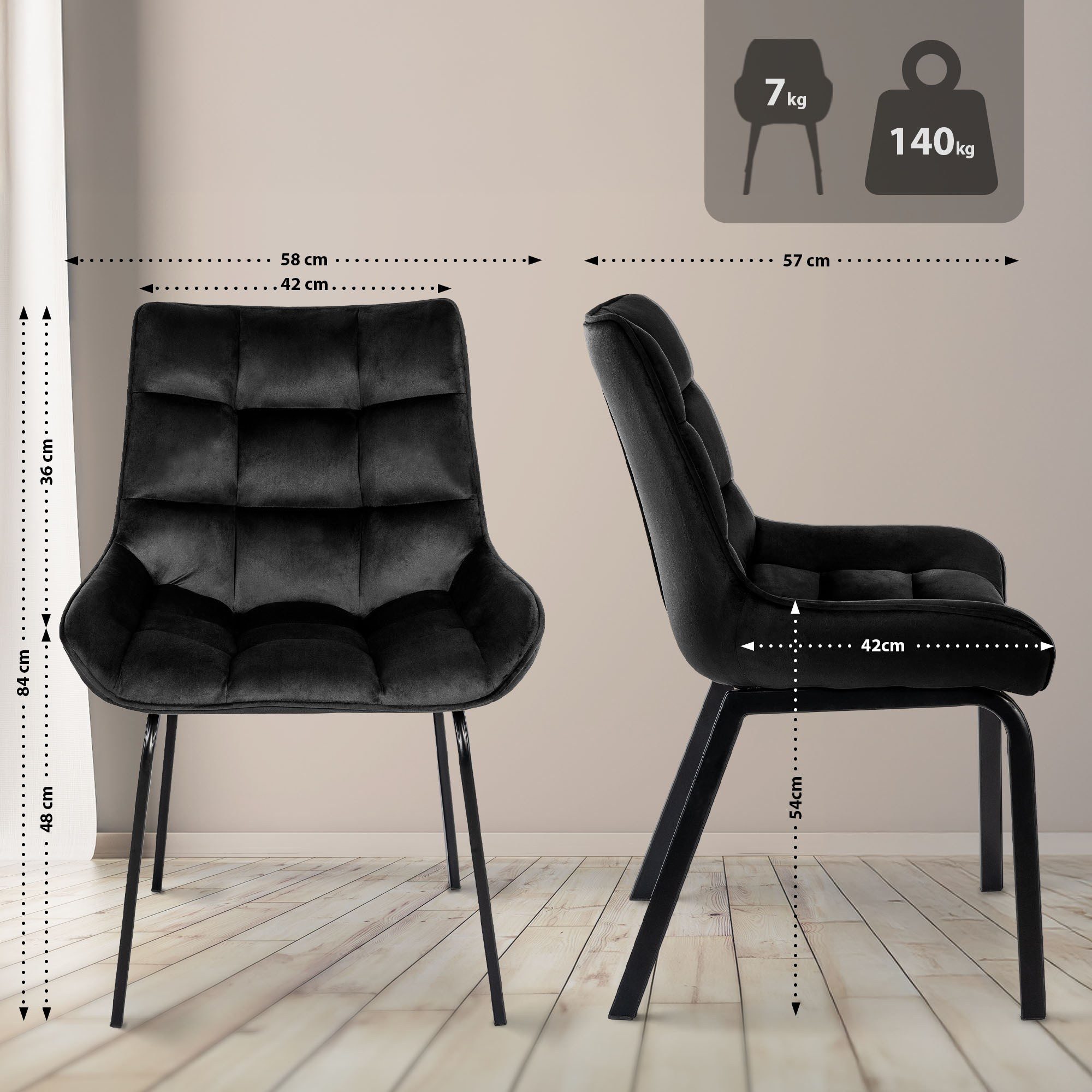 CLP Esszimmerstuhl Saranda (2er Set), stilvoller günstig online kaufen