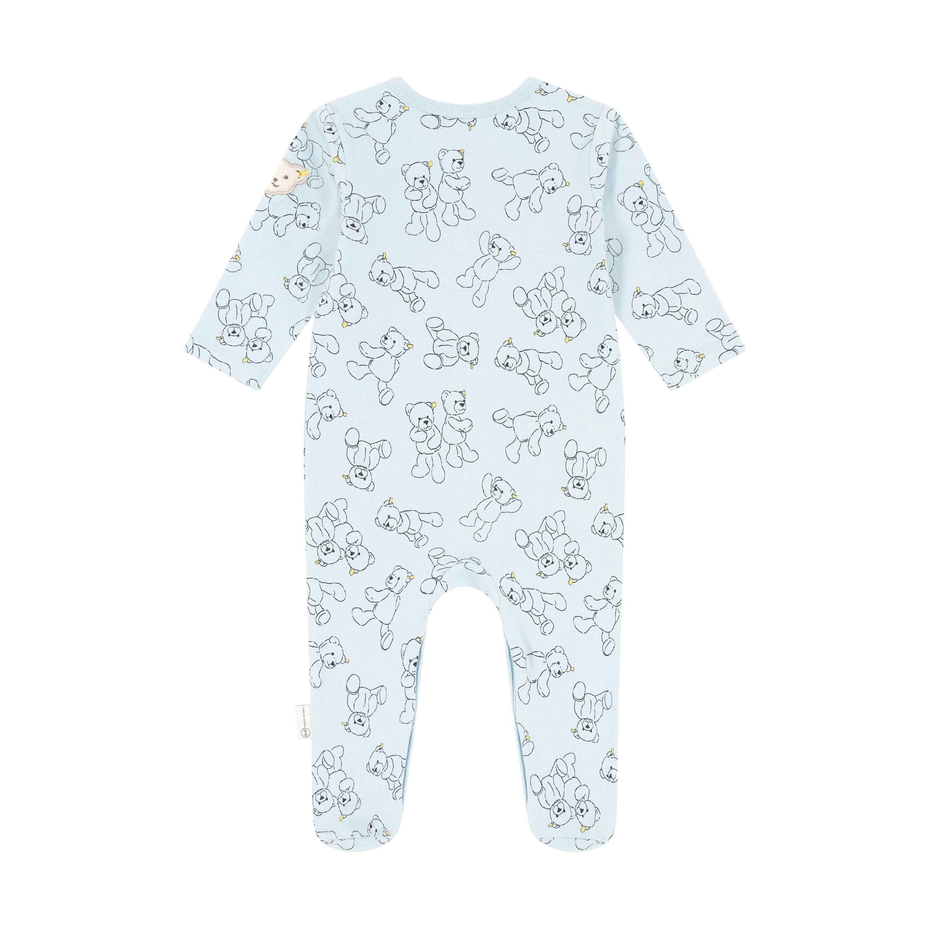 Baby Strampler Strampler Wellness Cashmere Blue langarm Steiff