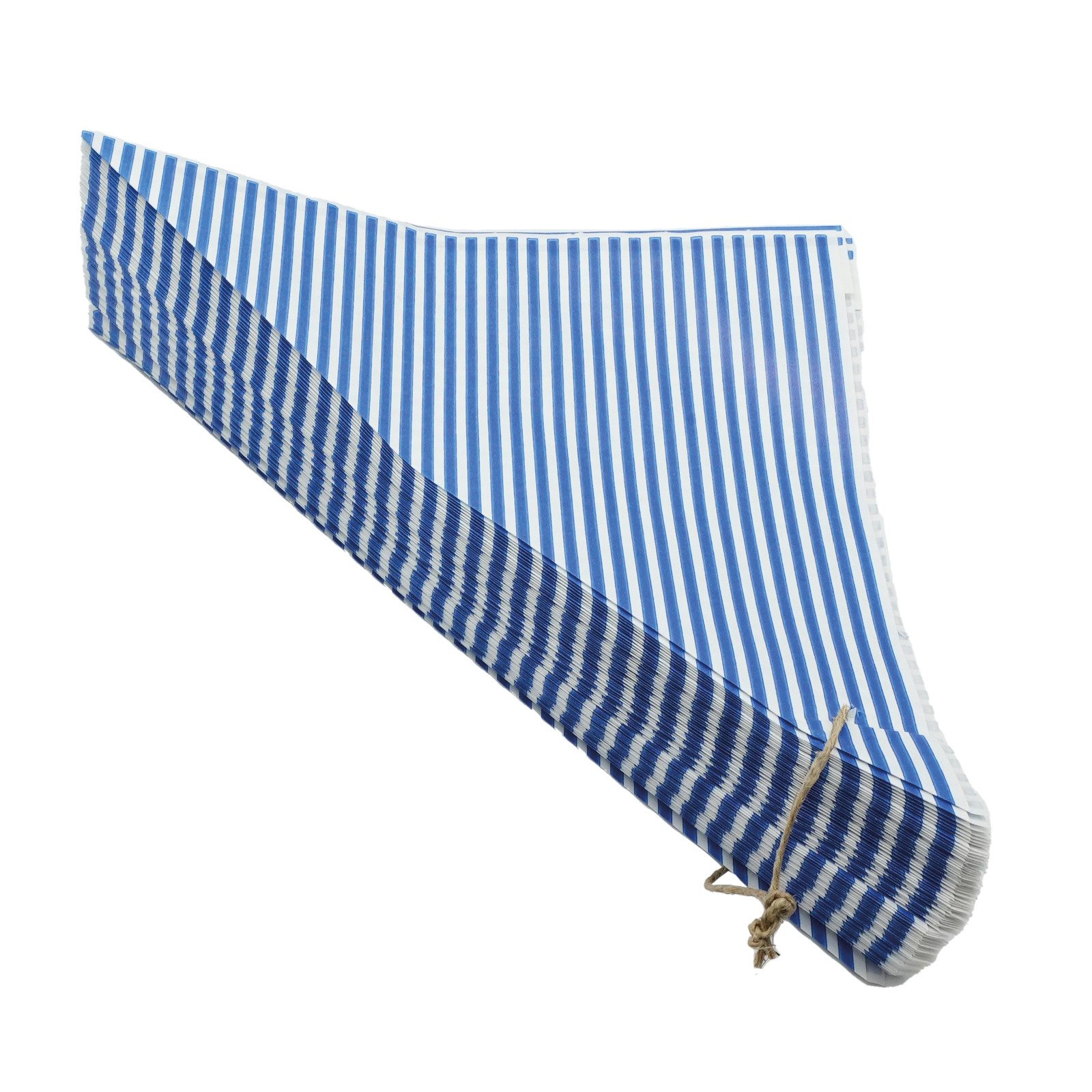 what the shop Papierspitztüten 100 Spitztüten Streifen Blau 125 Gramm oder 250 Gramm, Ideal für die Candy Bar