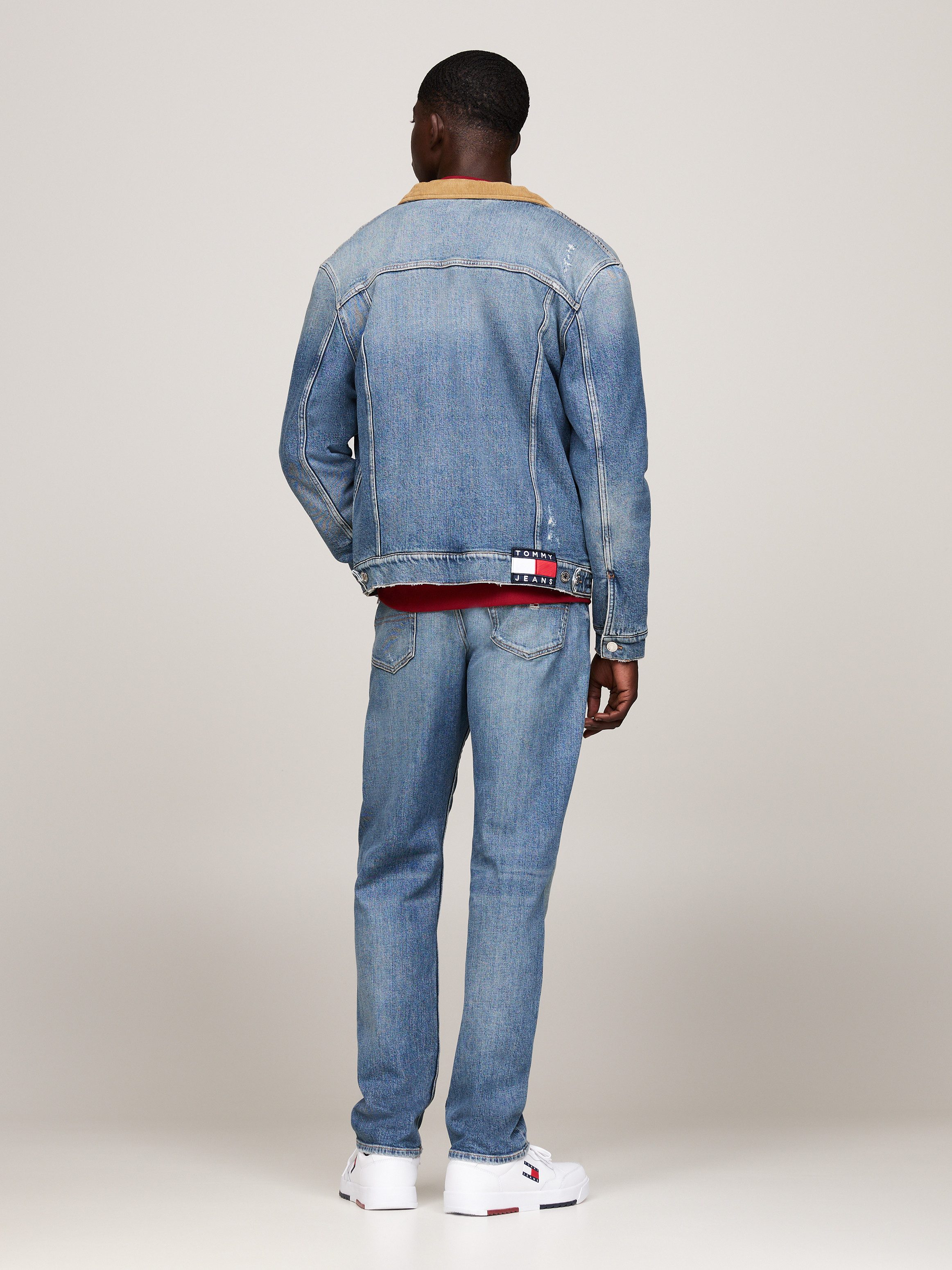 Tommy Jeans Jeansjacke RYAN TEDDY RGLR TRCKR DH6138 EXT besticktes Markenlo günstig online kaufen