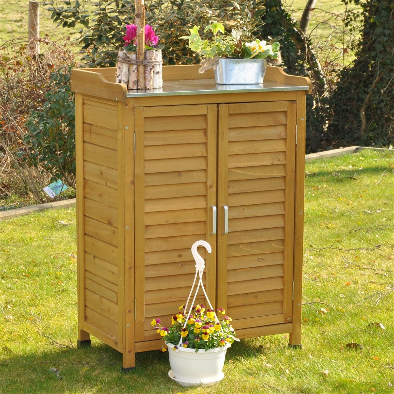 dazikemo Geräteschrank Gartenschrank braun günstig online kaufen