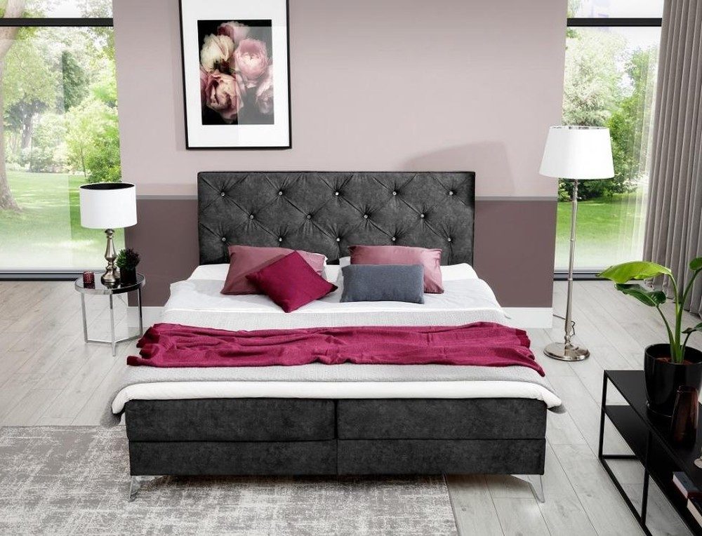 Xlmoebel Boxspringbett Chesterfield Bett im Barock Design für modernes Hotelambiente (Chesterfield Bett), Made in Europa