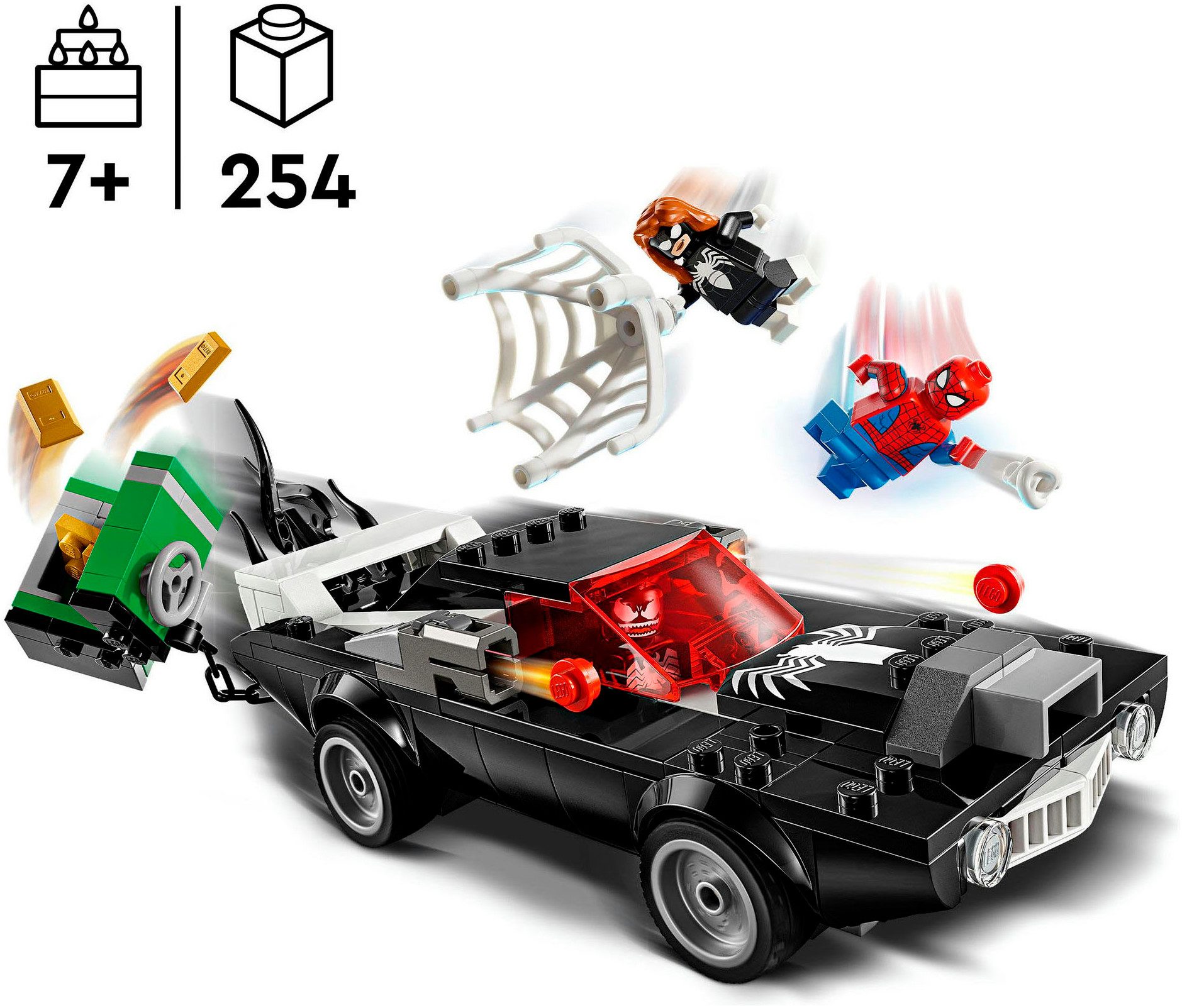 LEGO® Spider-Man vs. Venom Muscle-Car (76309), LEGO Super Heroes Konstruktionsspielsteine, (254 St), Made in Europe – Bild 3 von 5