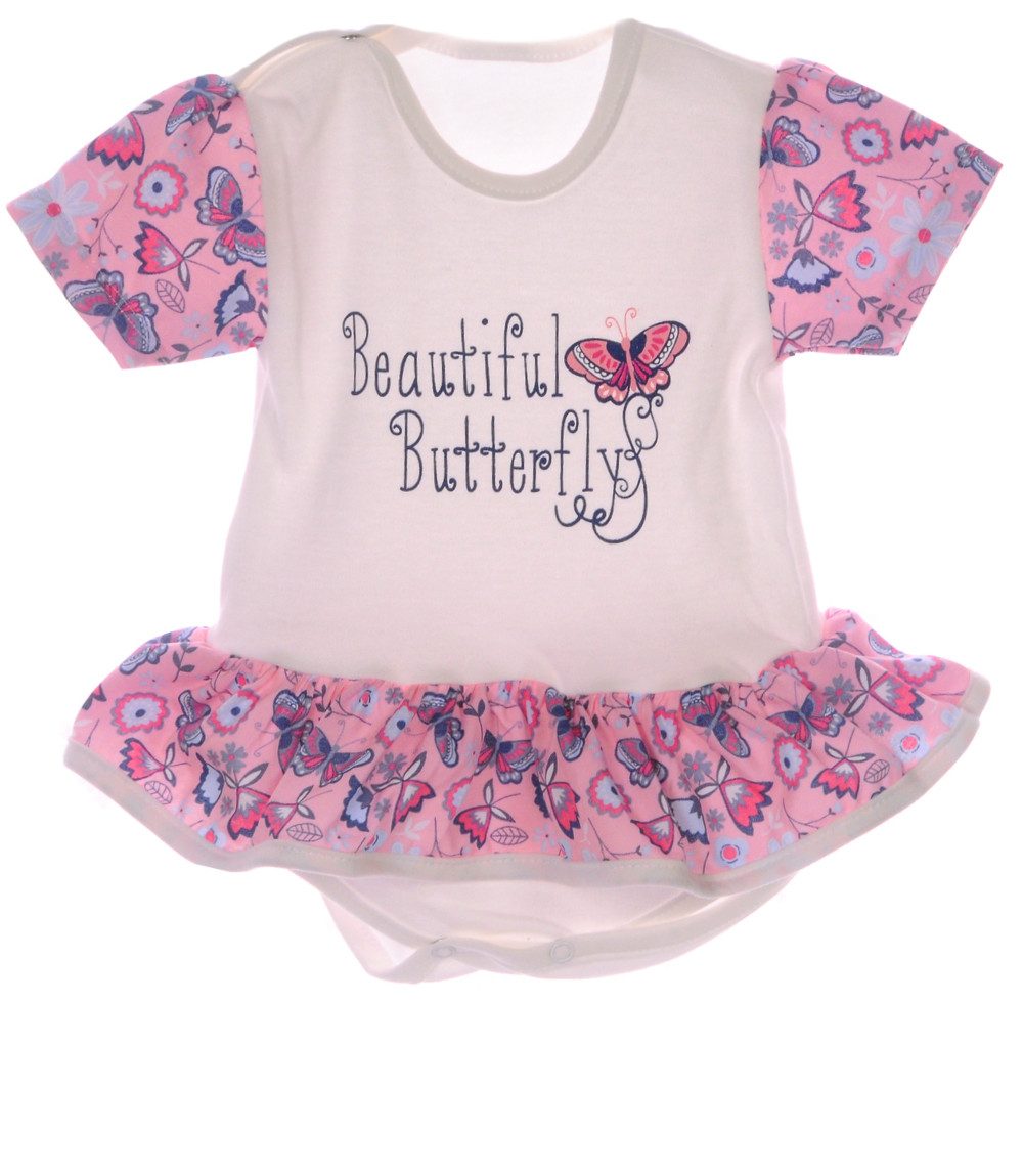 La Bortini Bodykleid Body Kleid Baby Spieler Bodykleidchen aus reiner Baumwolle, 56 62 68 74 80 86