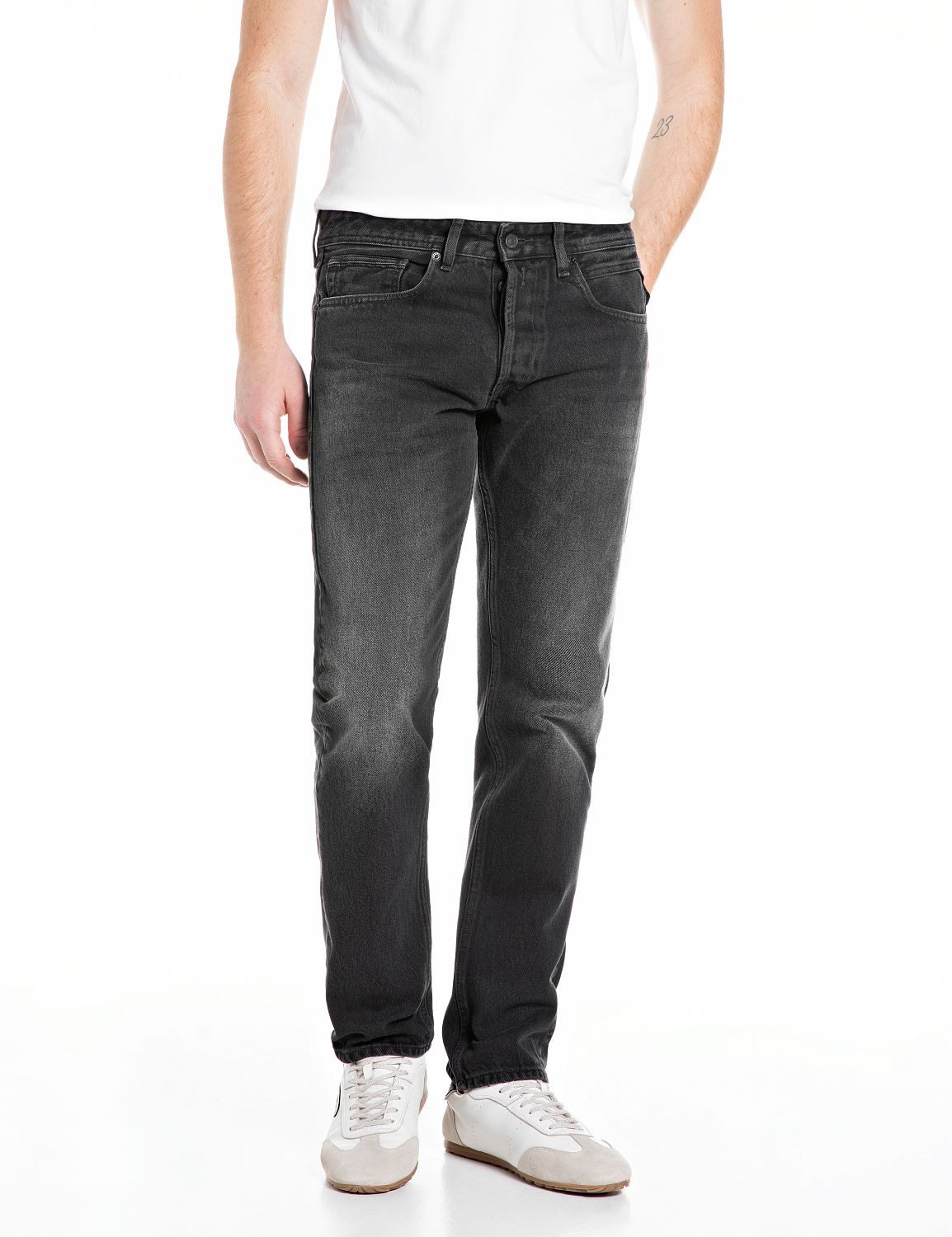 Replay Straight-Jeans GROVER in vielen verschiedenen Waschungen, mit Stretch