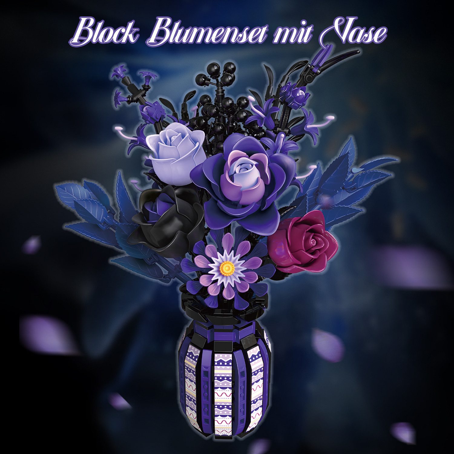 Esun Flowers Bouquet Building Set, Rosenstrauß-Bausatz, Rosen bouquet Set Spielbausteine, (Set, 1218 St., Komplettset), Muttertag Geburtstag Valentinstag 1218 St.