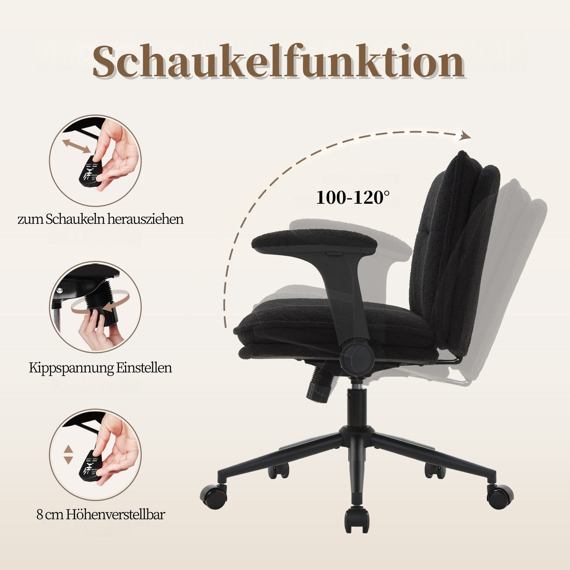 Intimate WM Heart Bürostuhl mit Rollen, günstig online kaufen