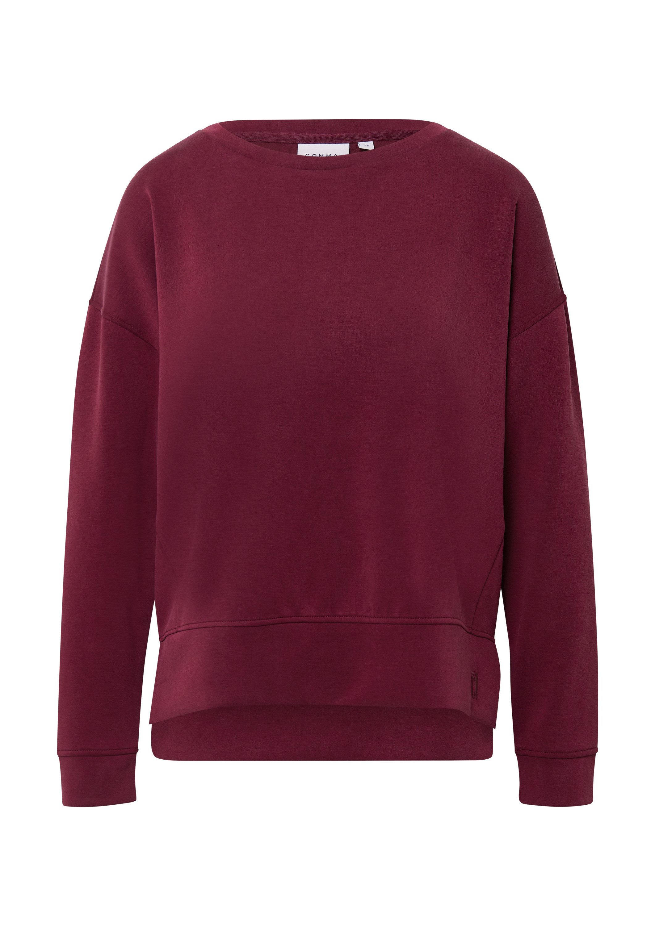 comma Sweatshirt Sweatshirt Weiches Sweatshirt mit Logo-Stickerei und Seite günstig online kaufen