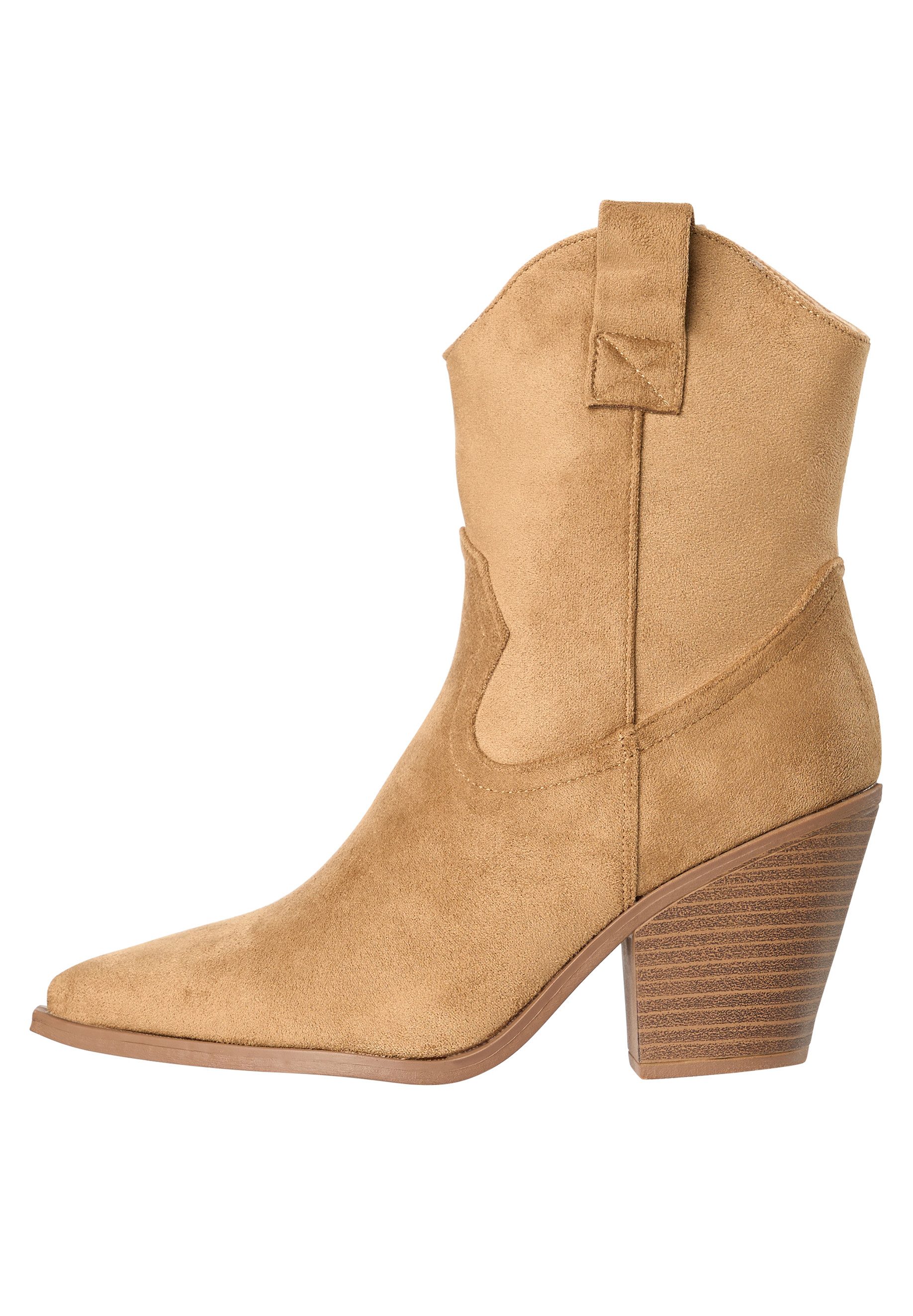 Day Vine Damen Western Cowboy Boots mit Blockabsatz und spitzer Form Stiefelette