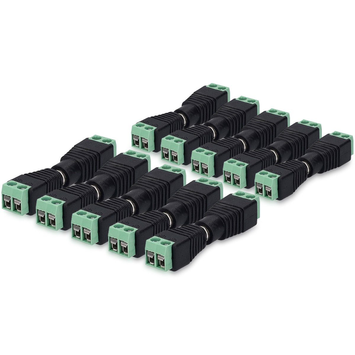 kwmobile Rundstecker 10x DC Stecker & Buchse Set - Adapter Stromkabel Steckverbindung, 10-tlg.