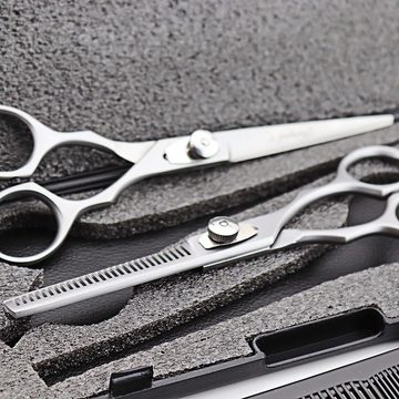 Haryali London Haarschere Friseurscheren-Set, Friseursalon, Effilierschere für Männer, (2-tlg)