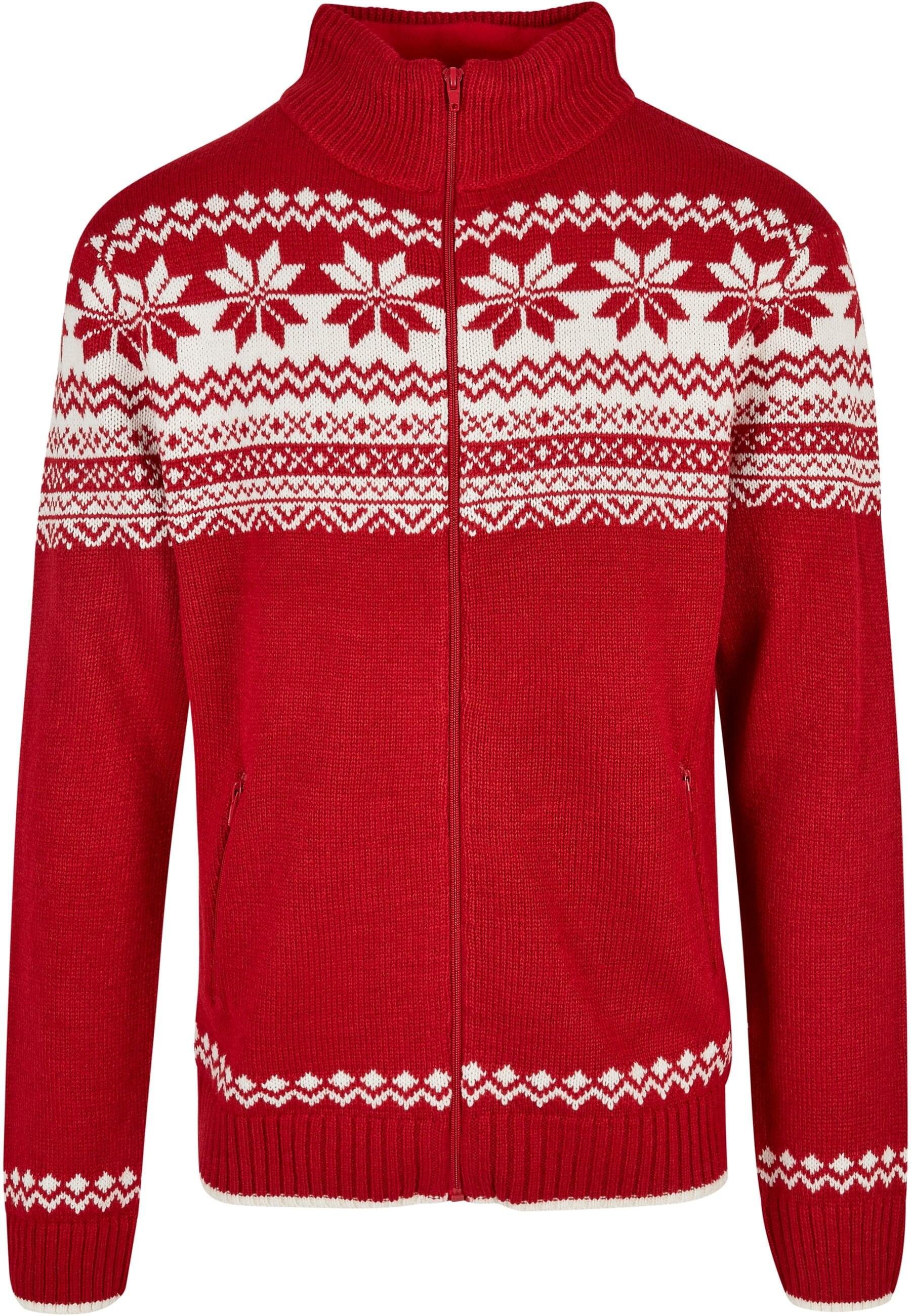 Strickjacke (1-tlg) Norweger Cardigan Brandit Herren red