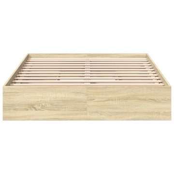 vidaXL Bett Bettgestell mit Schubladen Sonoma-Eiche 120x200cm Holzwerkstoff