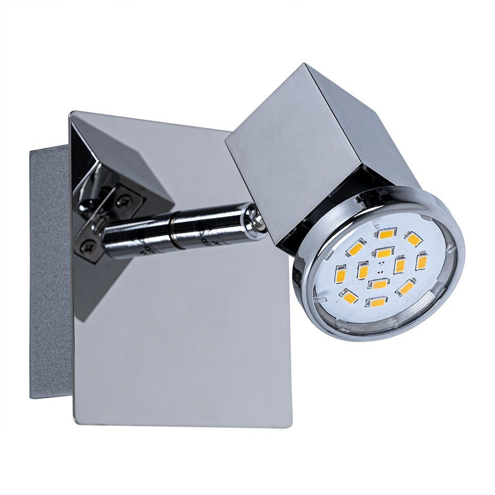 EGLO LED Wandleuchte, Leuchtmittel inklusive, Warmweiß, Wandleuchte chrom LED Wandlampe Schlafzimmerleuchte Spotleuchte