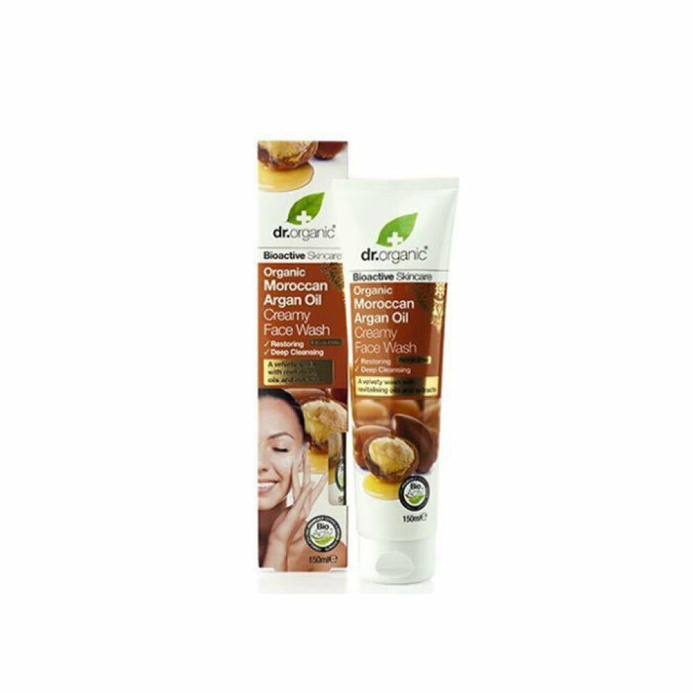 Dr. Organic Gesichts-Reinigungsmilch Dr Organic Moroccan Argan Oil Cream Face Wash 150ml