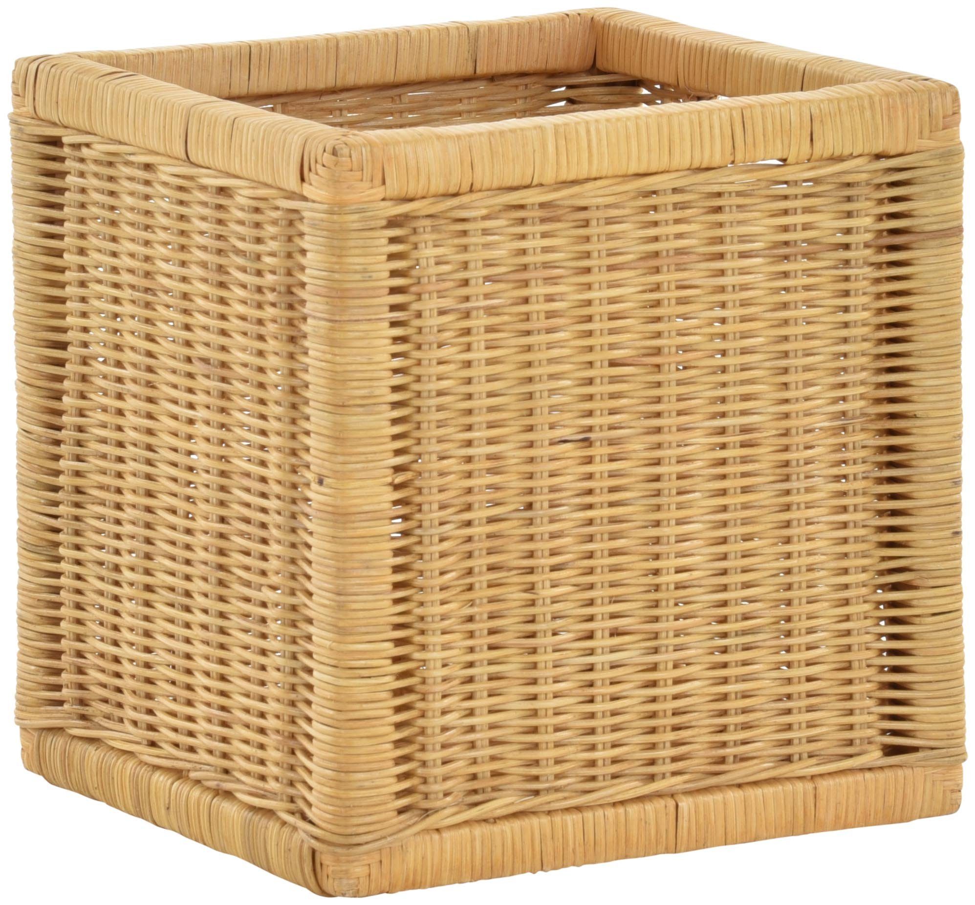 Krines Home Regalkorb Set/2 Regalkorb Aufbewahrungskorb geflochten Rattan (Quadratisch) (2-teiliges Set), Korbset Aufbewahrung Regal Schrankkorb Korb, ca. 28 x  – Bild 5 von 5