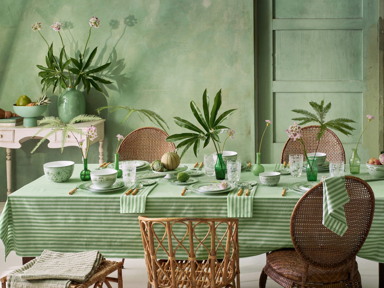 PiP Studio Dekoschale Mid Green Schale Metall 35x12.5cm