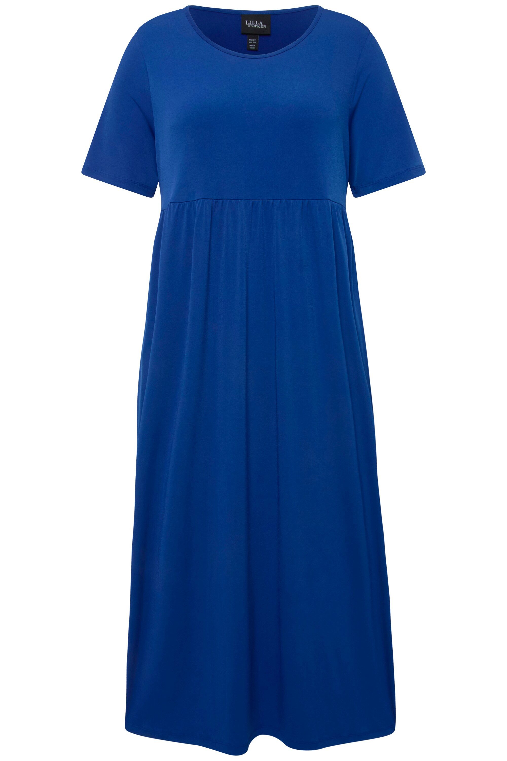 Ulla Popken Maxikleid Jerseykleid Empirenaht Rundhals günstig online kaufen