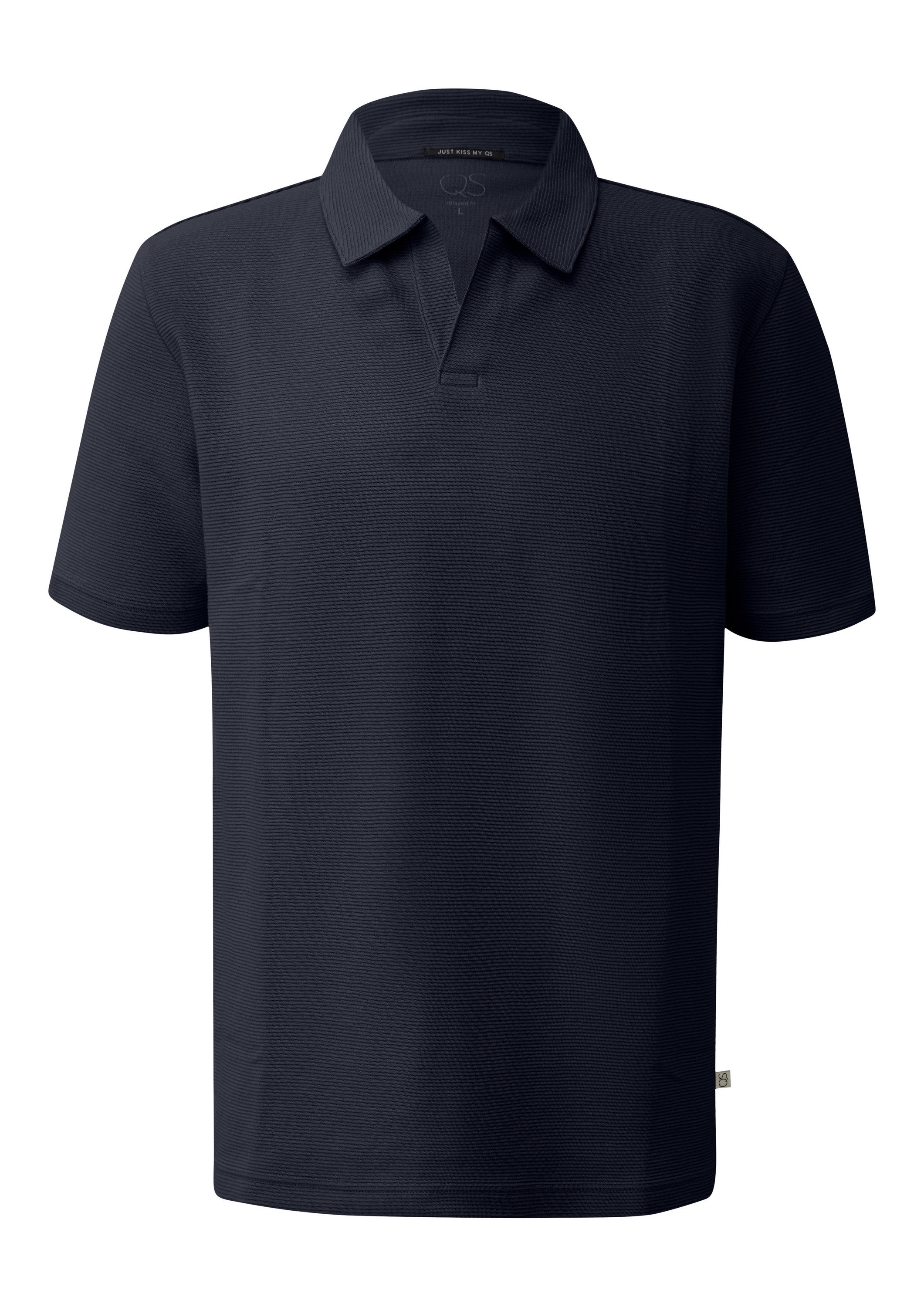QS Kurzarmshirt Polo-Shirt Poloshirt mit Struktur