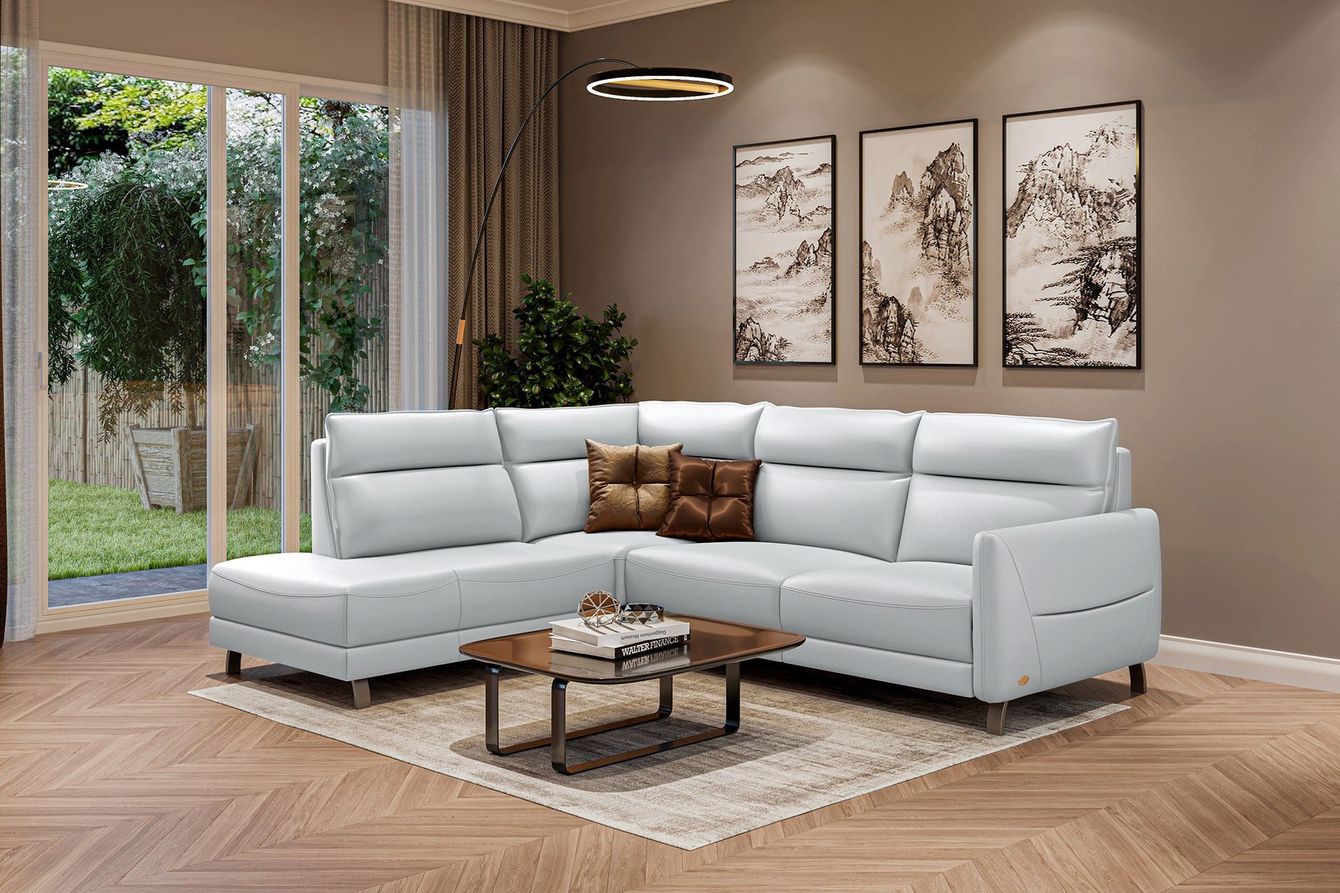 moebeloutlet.de Ecksofa Moebeloutlet.de Italian Luxus Ecksofa Leder - Entspannungsfunktion, Elektrische Relaxfunktion