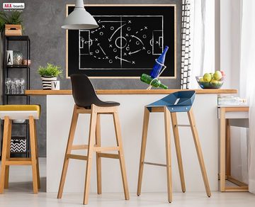 ALLboards Tafel Schwarze Magnetische Kreidetafel Naturholzrahmen Schreibtafel