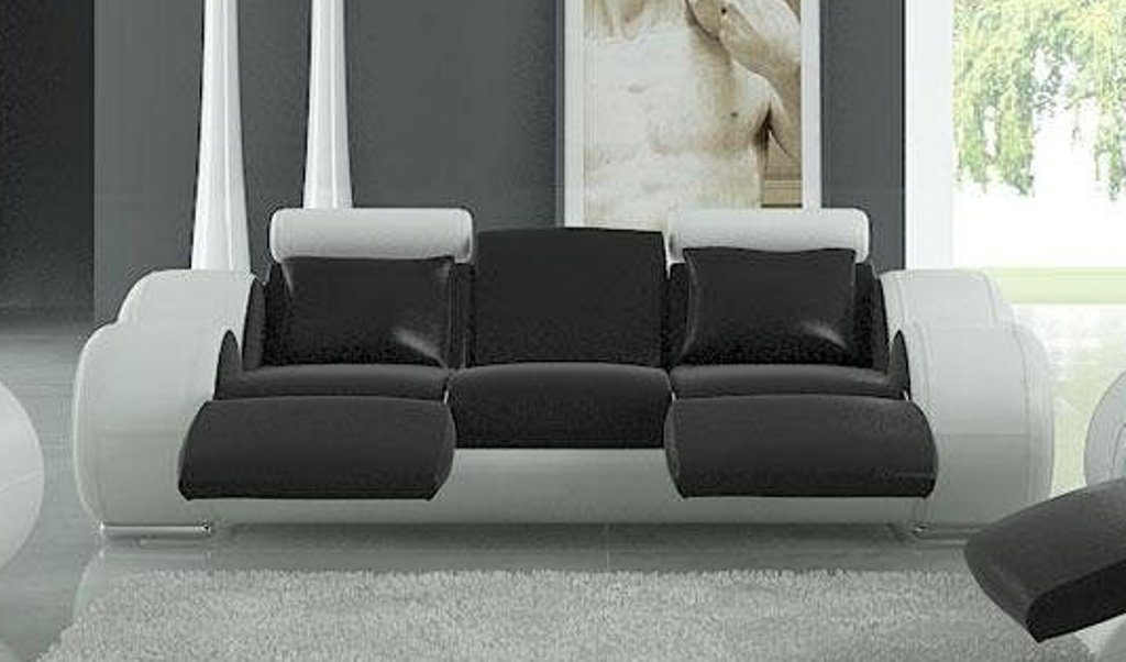 JVmoebel Sofa Luxus Wohnlandschaft Neu, Modern Europe Made 3-Sitzer Ledersofa in