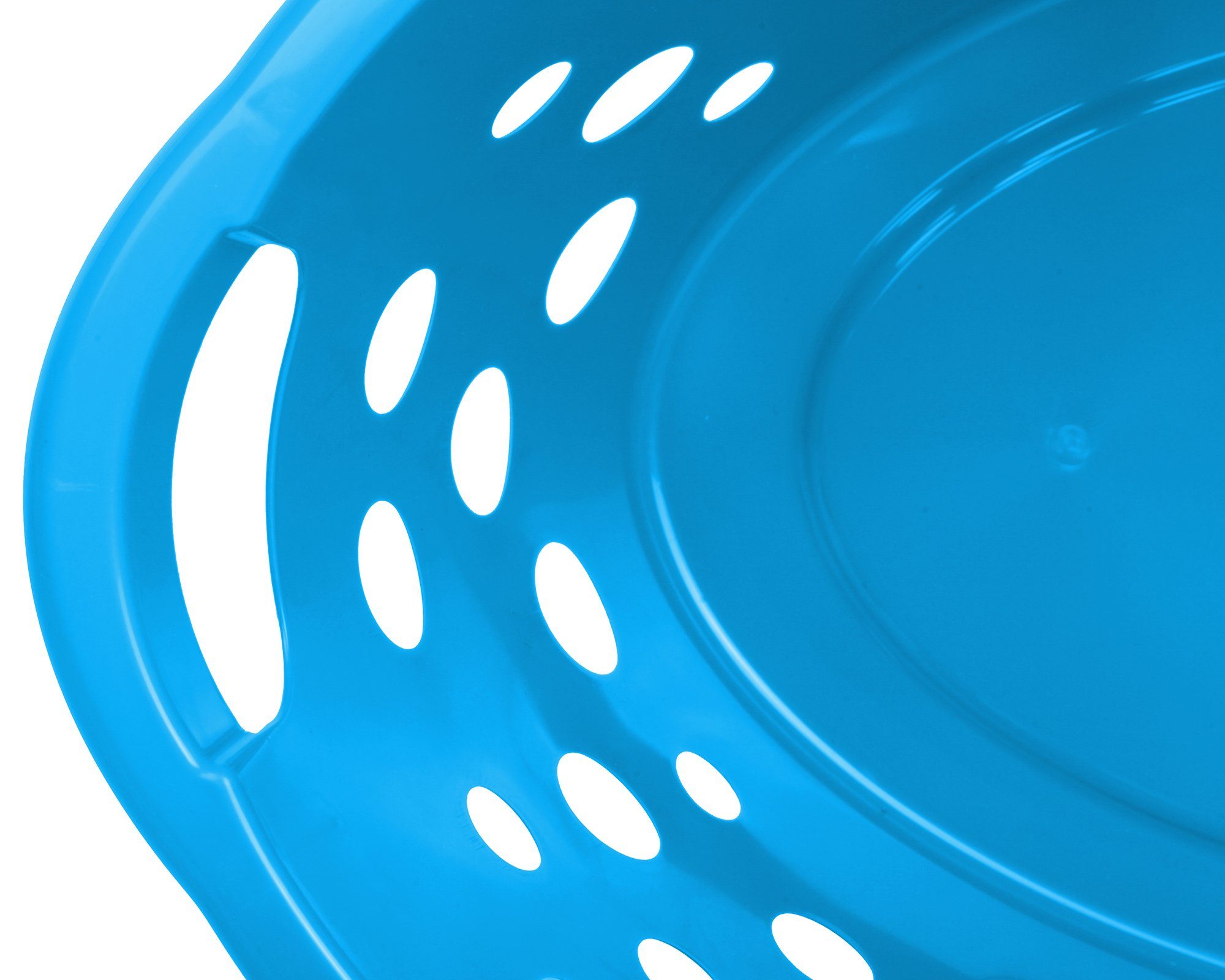 praktische Griffe, großen Belüftungslöchern Liter Wäschekorb mit Design, 25 ONDIS24 Kunststoff Wäschekorb Blau italienisches