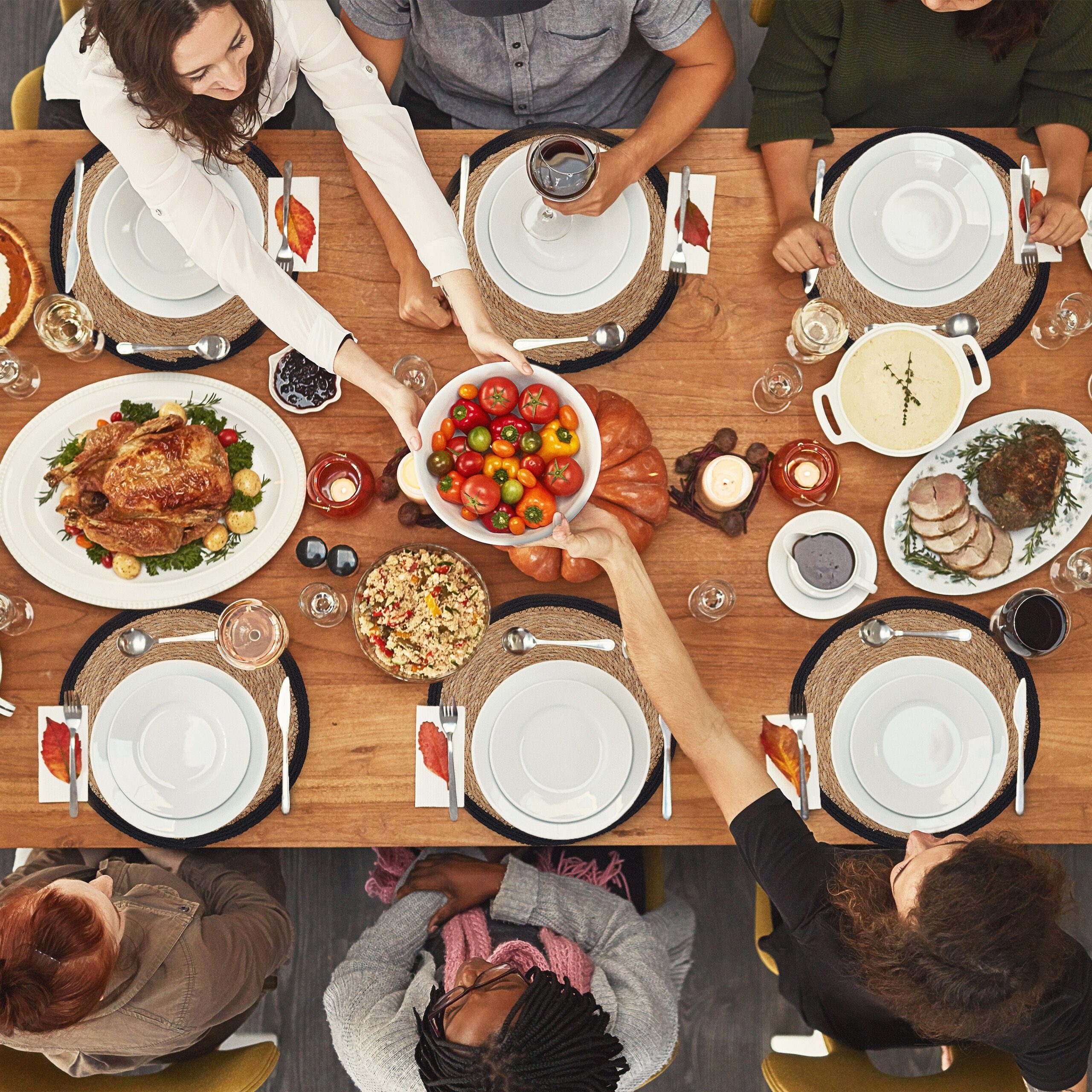 relaxdays Platzset Tischset 6-teilig Wasserhyazinthe