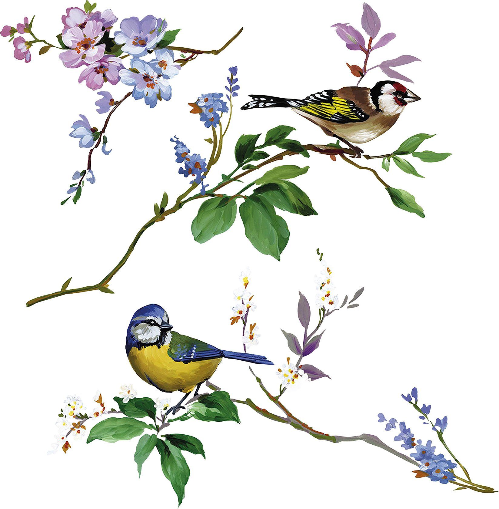 Fensterbild Birds, Höhe), 31x31 (Breite x cm selbsthaftend Wedding Komar
