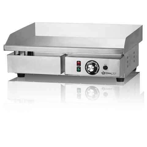 Mahlzeit Tischgrill elektrische Edelstahl Grillplatte, bis 300 °C, Tischgrill, 3000 W