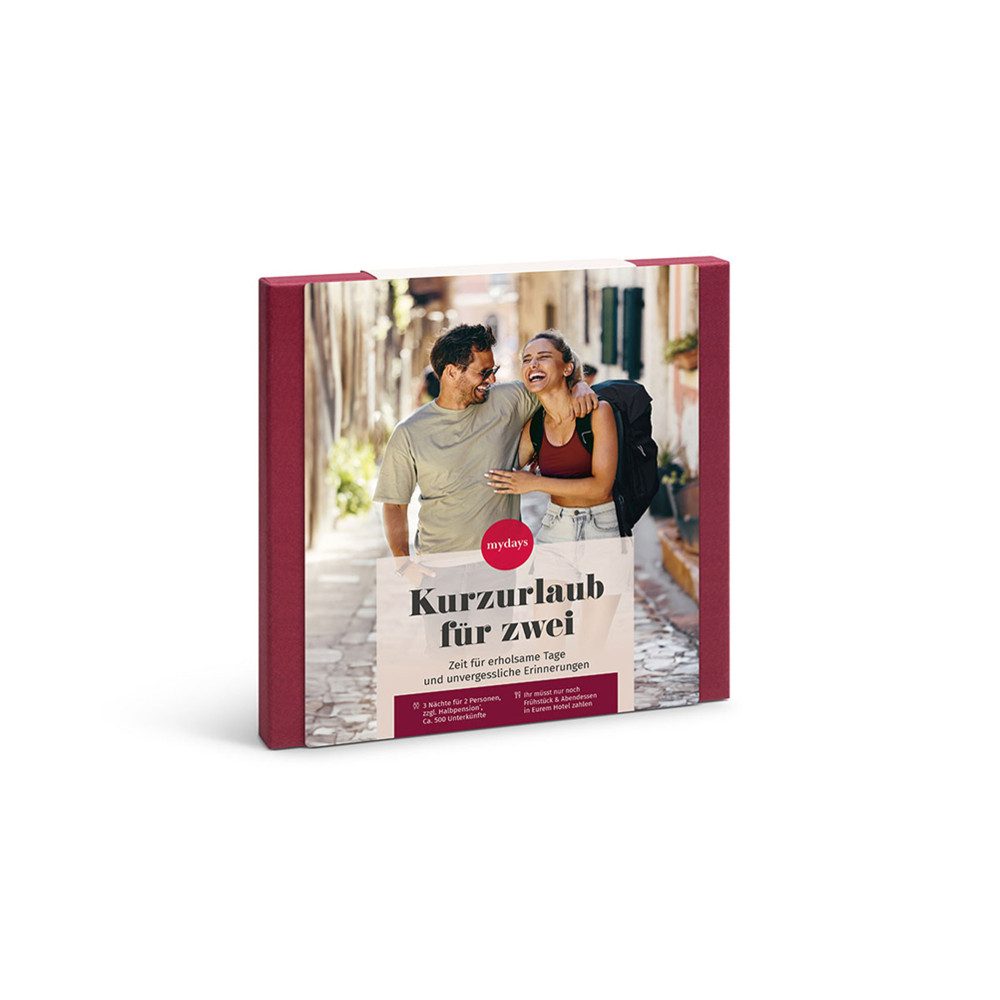 mydays Erlebnisgutschein Geschenkbox Kurzurlaub für Zwei, Euer Rueckzugsort wartet auf Euch