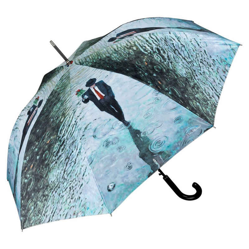 von Lilienfeld Stockregenschirm VON LILIENFELD Regenschirm Auf-Automatik Windfest Motiv Stabil Kunst Theo Michael: Romance