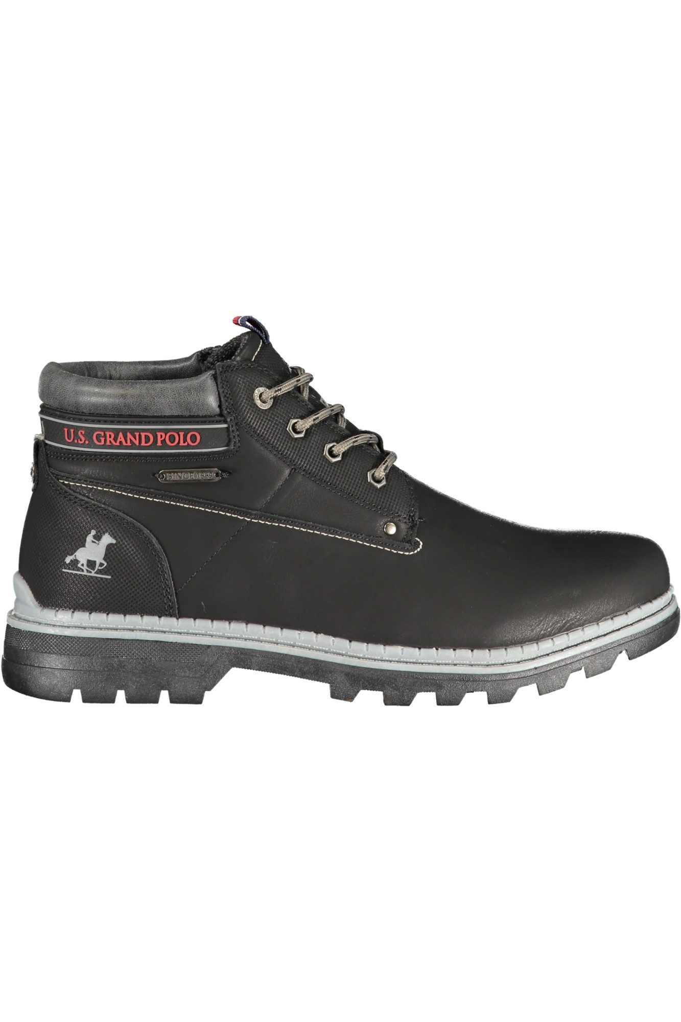U.S. Polo Stiefelette Schwarze Herrenstiefeletten mit Schnürung und