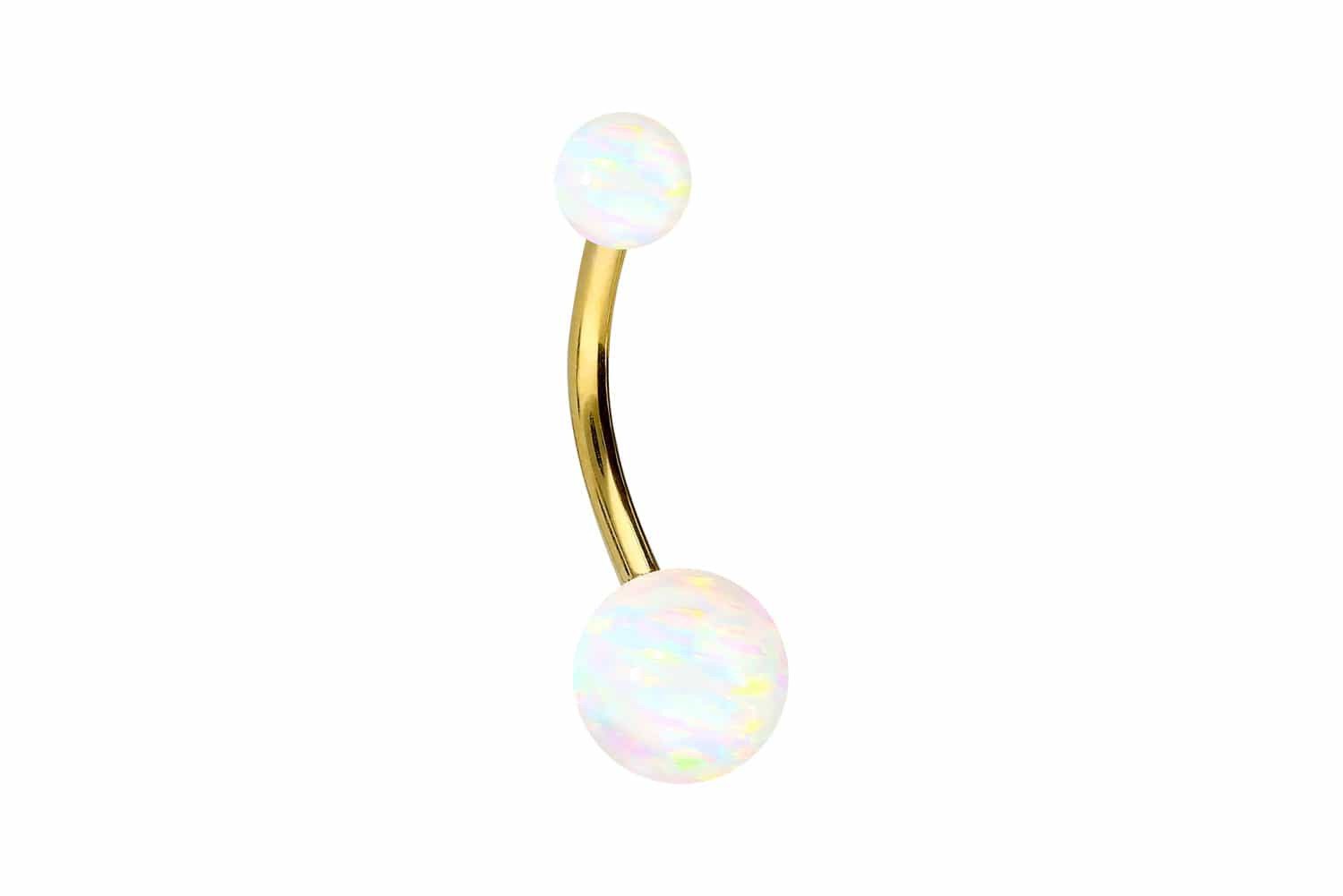 PIERCINGLINE Bauchnabelpiercing Titan Bananabell SYNTHETISCHE OPALE (Banana günstig online kaufen