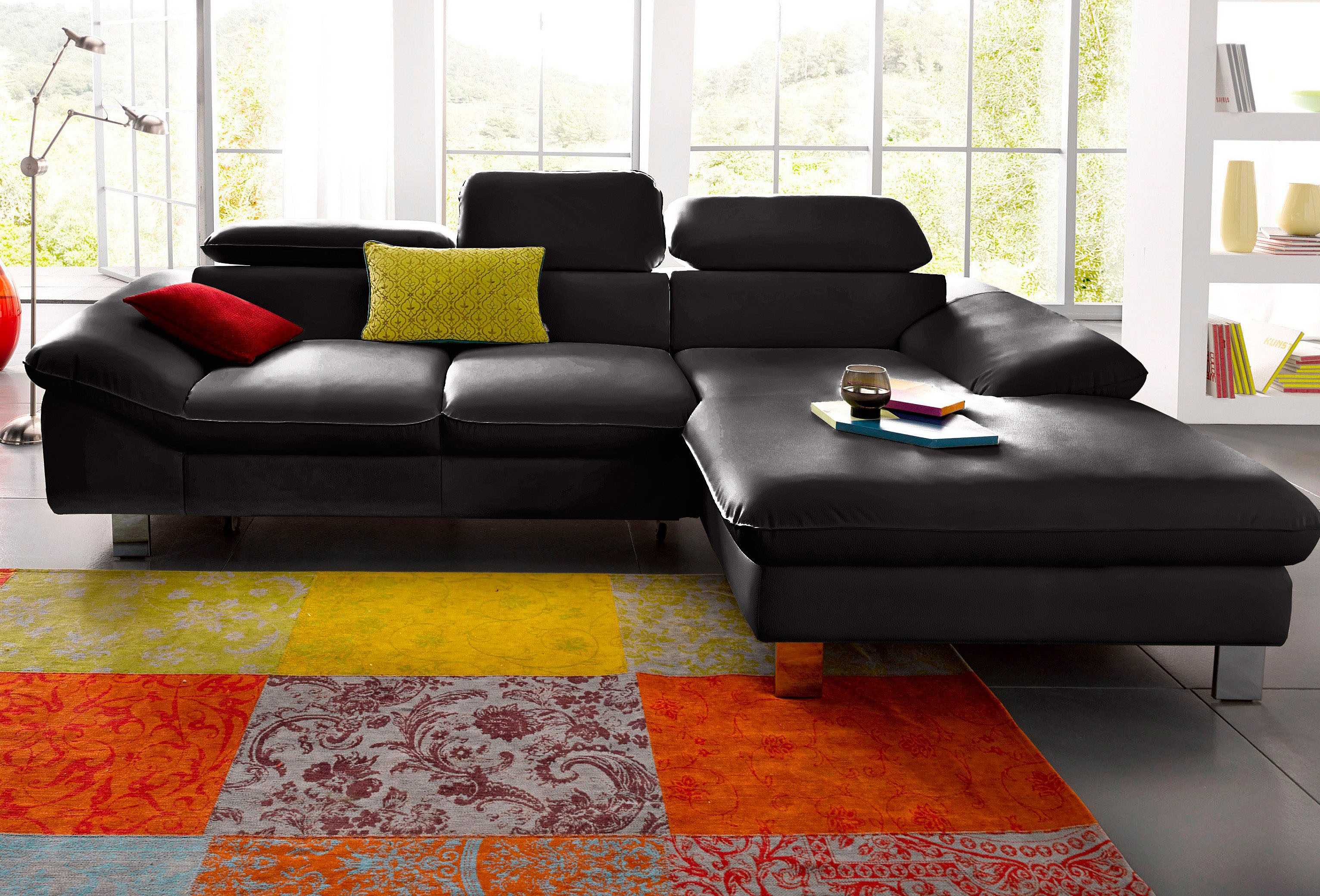 COTTA Ecksofa Driver L-Form, B:268 cm, moderne Couch mit Wellenunterfederung, Kopfteilverstellung, optional Schlaffunktion & Bettkasten