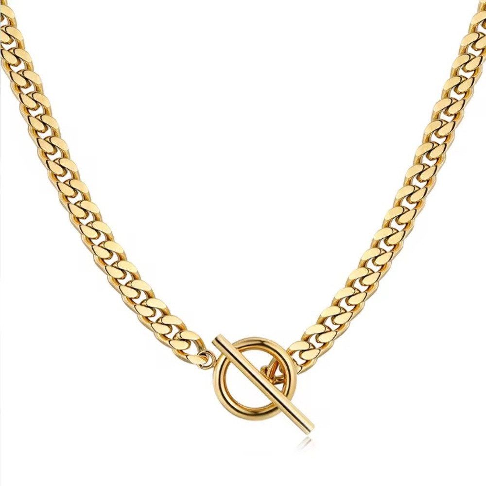 ROUGEMONT Choker Moderne Trend Choker Halskette Damen 45 cm Gold