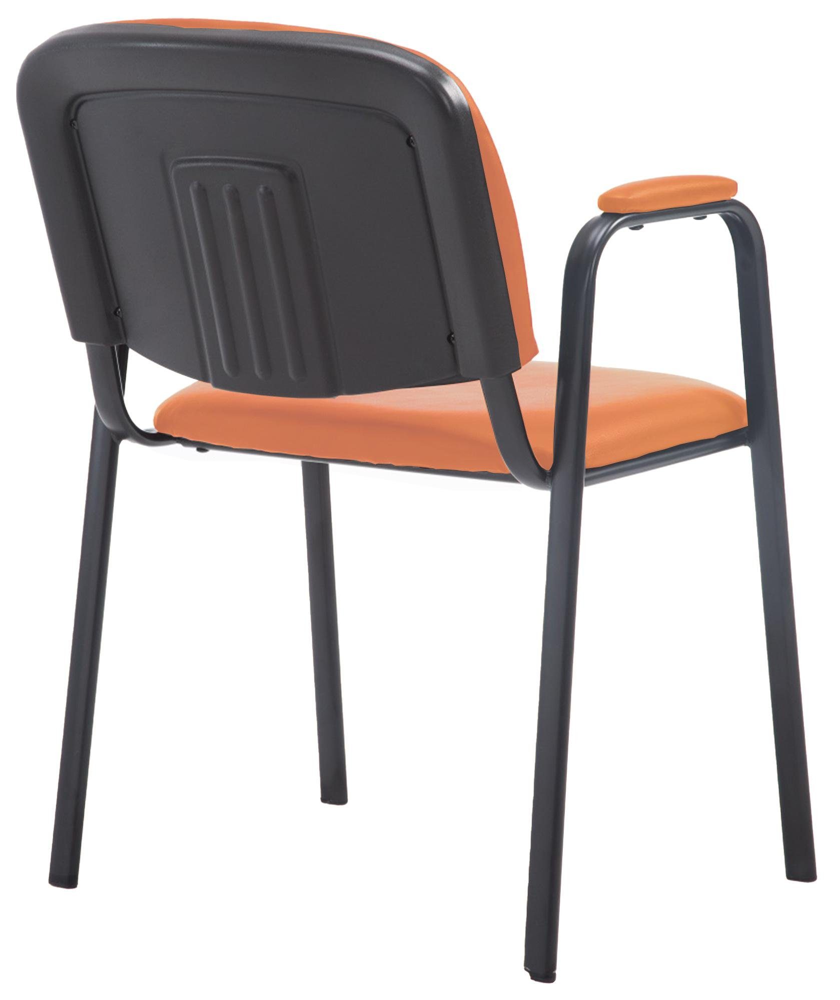 CLP Besucherstuhl Ken Pro (1er), stapelbar, Kunstleder, Armlehnen