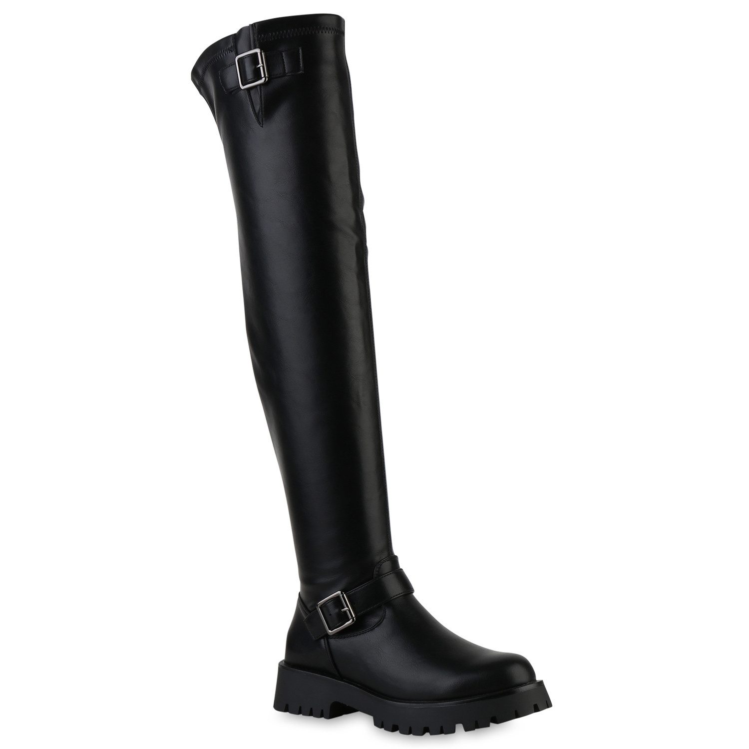 VAN HILL 841817 Overkneestiefel Damen Leicht Gefütterte Overknees Stiefel P günstig online kaufen