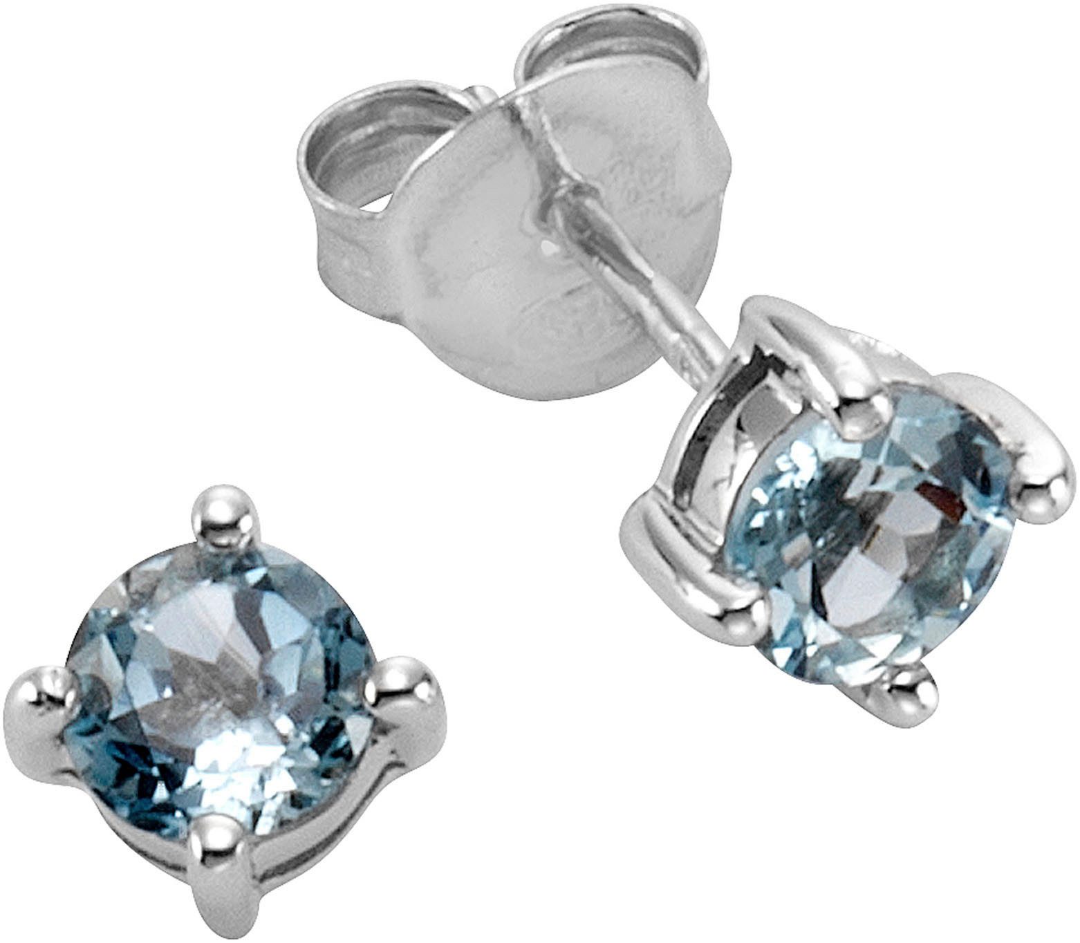 Firetti Paar Серьги-гвоздики Schmuck Geschenk, Серьги Solitär, Silber 925, mit Blautopas (behandelt)