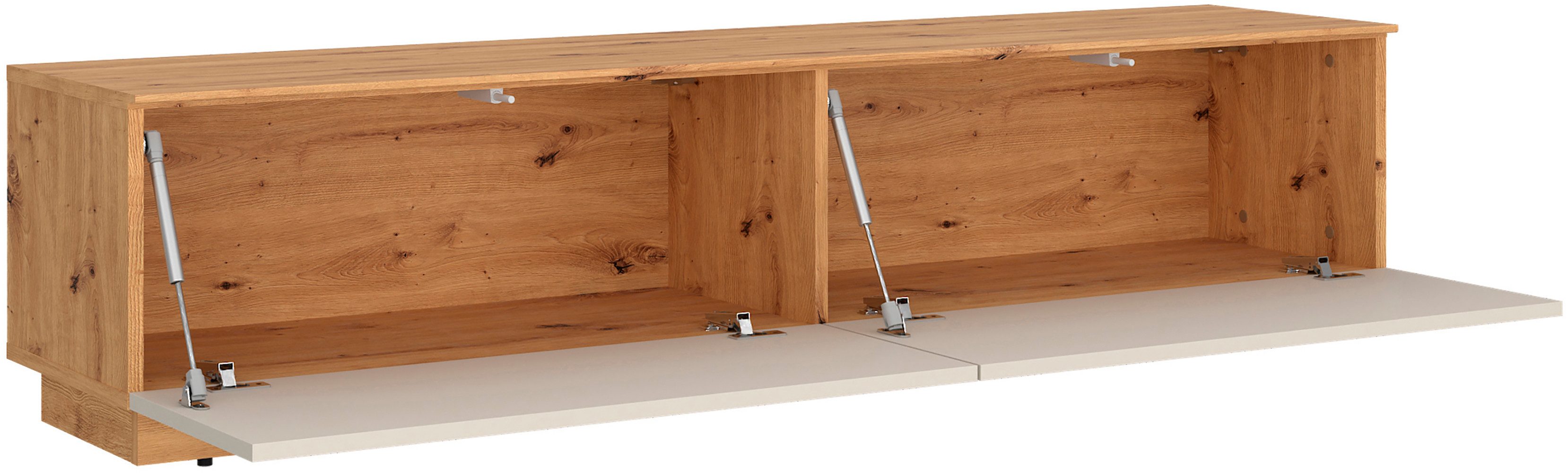 OTTO home Lowboard 2 Klappen und viel Stauraum, hängend oder stehend, grifflos, modern, Breite 160cm – Bild 4 von 5