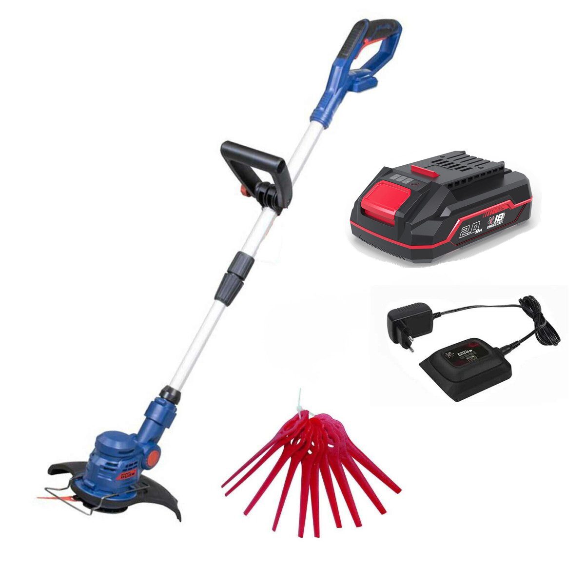 Güde Akku-Rasentrimmer Güde Rasentrimmer RT 18V Akku 2.0 Ah / Ladegerät 18-05 Kantenschneider