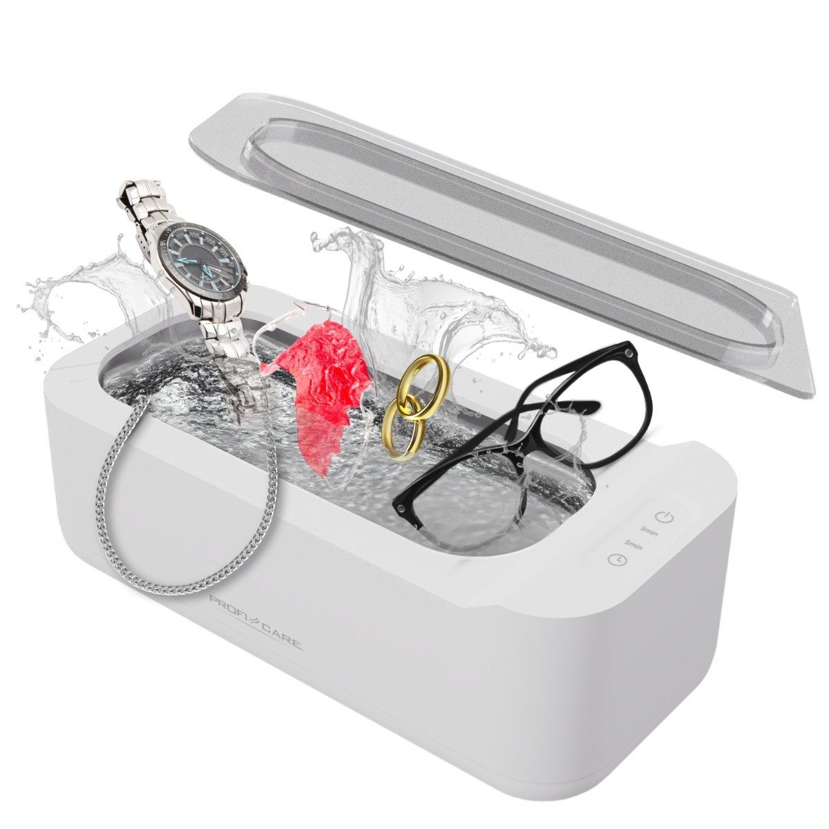 ProfiCare Ультразвуковой очиститель PC-USR 3120, mit 2 Stufen-Timer & hoher Reinigungsfrequenz