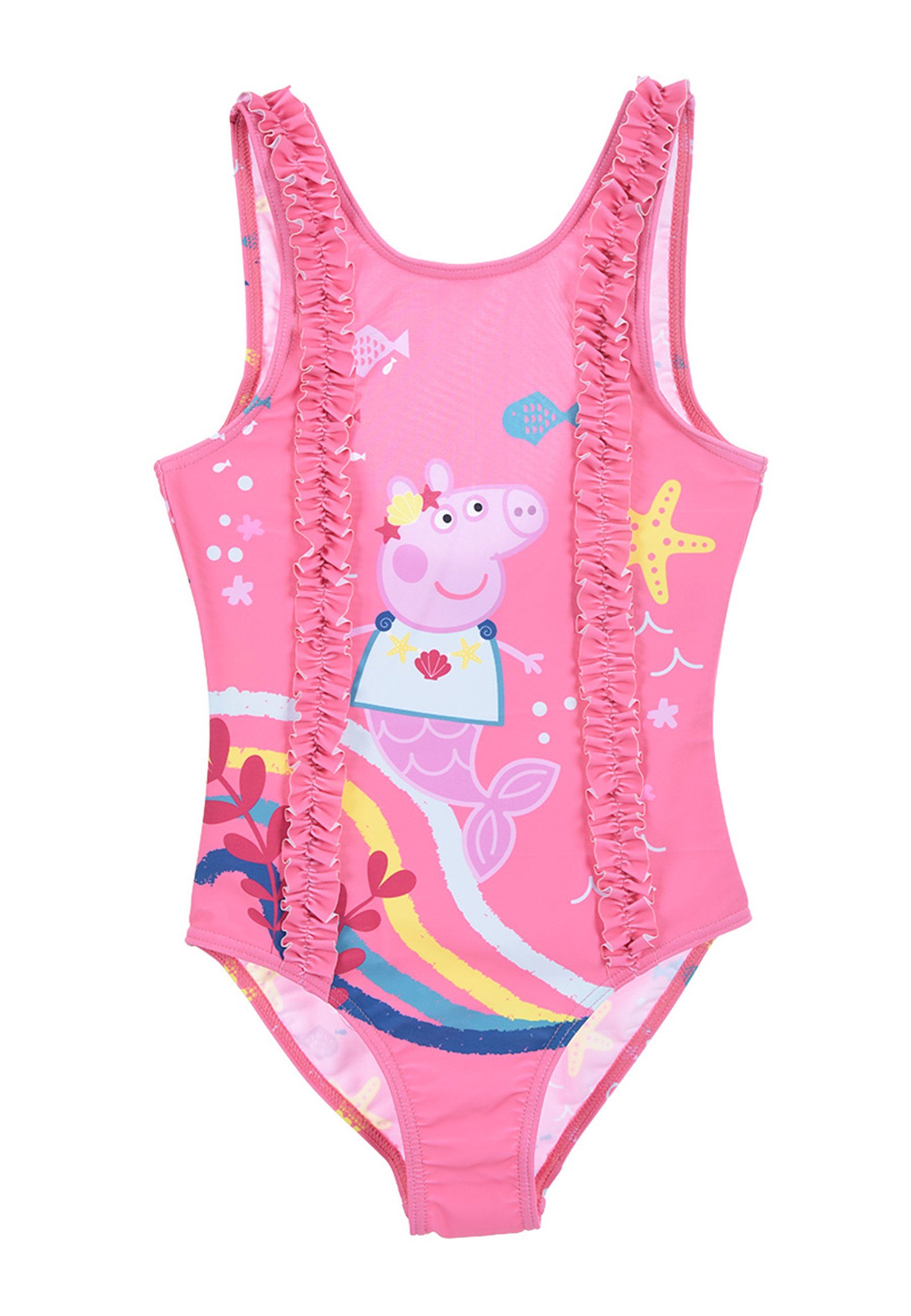 Peppa Meerjungfrau Badeanzug 18% Polyester 82% Material: Pig Bademode, Badeanzug Mädchen Elastan Peppa