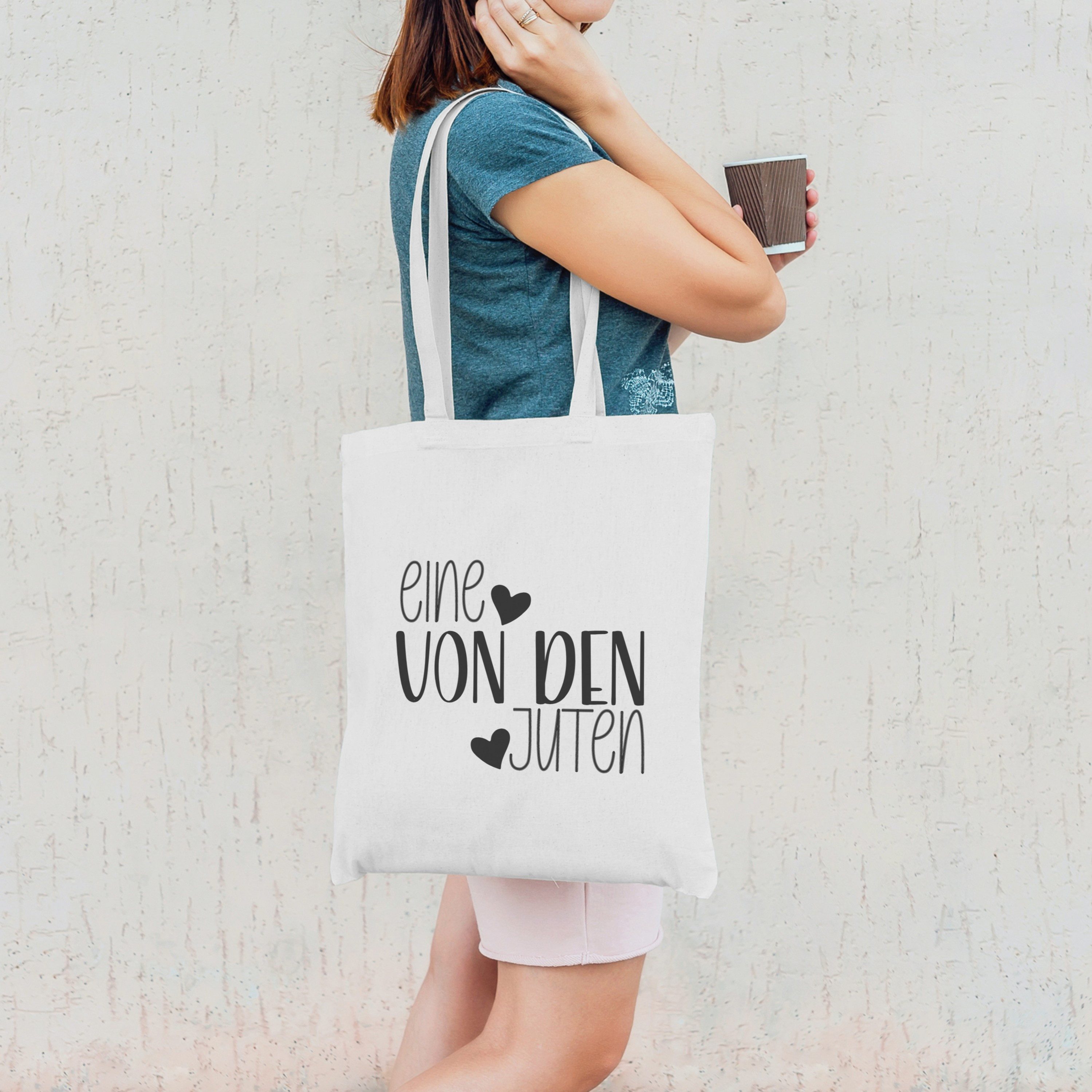 PhotoFancy Tragetasche mit Spruch 'Eine von den Juten' - Stoffbeutel, mit lustigem Spruch
