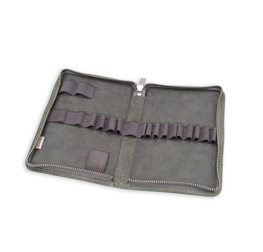 Thumbnail - Jahn-Tasche Federmäppchen Großes Federmäppchen / Stifte-Etui Gr. L Leder Grau Jahn-Tasche 014